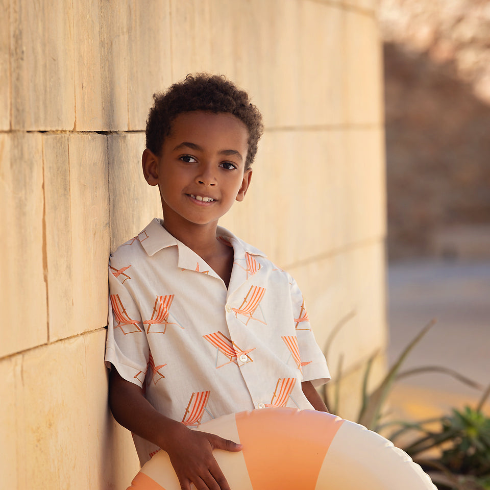 See You At Six - Beach Chairs in Barely Green Gray Soft Cotton Poplin