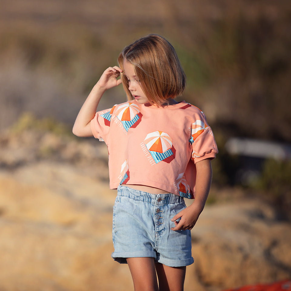 See You At Six - Favorite Place in Papaya Punch Pink French Terry