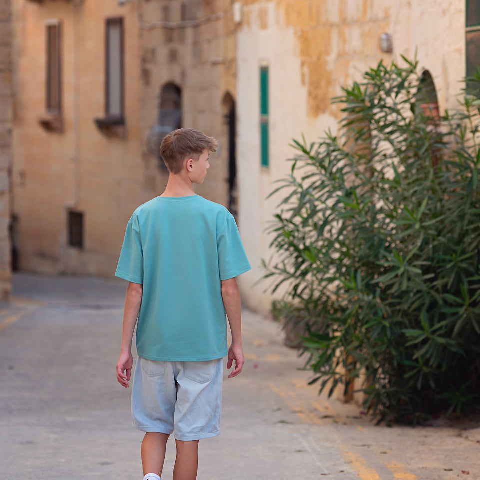 REMNANT 1.3 Metres - See You At Six - Dusty Turquoise Plain French Terry