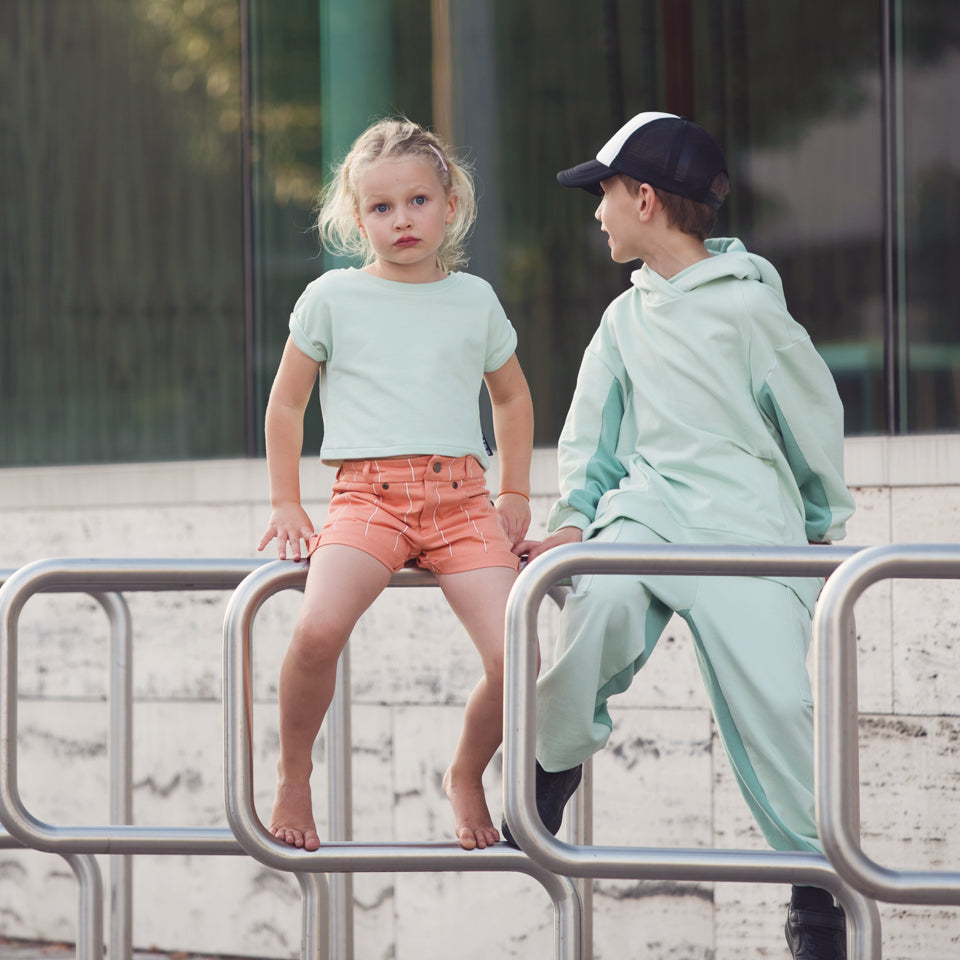 See You At Six - Light Green Glass Plain French Terry