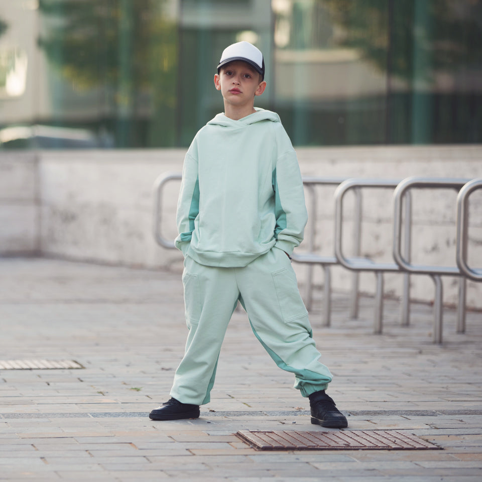See You At Six - Light Green Glass Plain French Terry