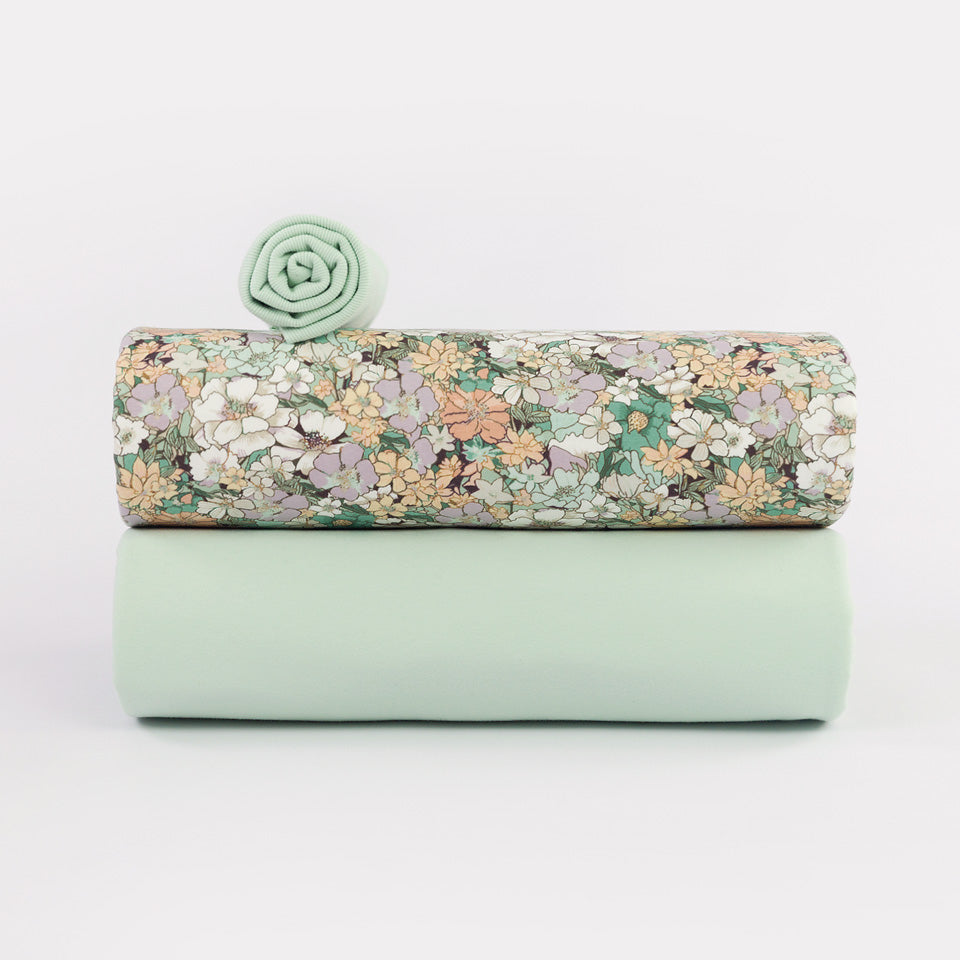 See You At Six - Light Green Glass Plain French Terry