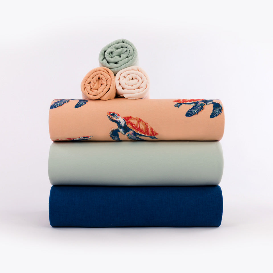 REMNANT 0.98 Metre - See You At Six - Light Misty Green Plain French Terry