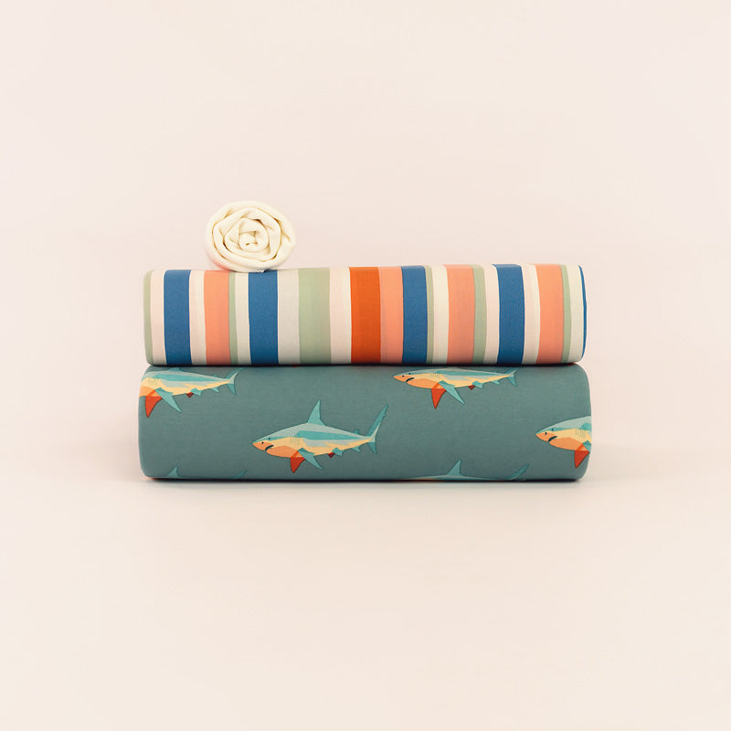See You At Six - Sharks in Dusty Turquoise French Terry