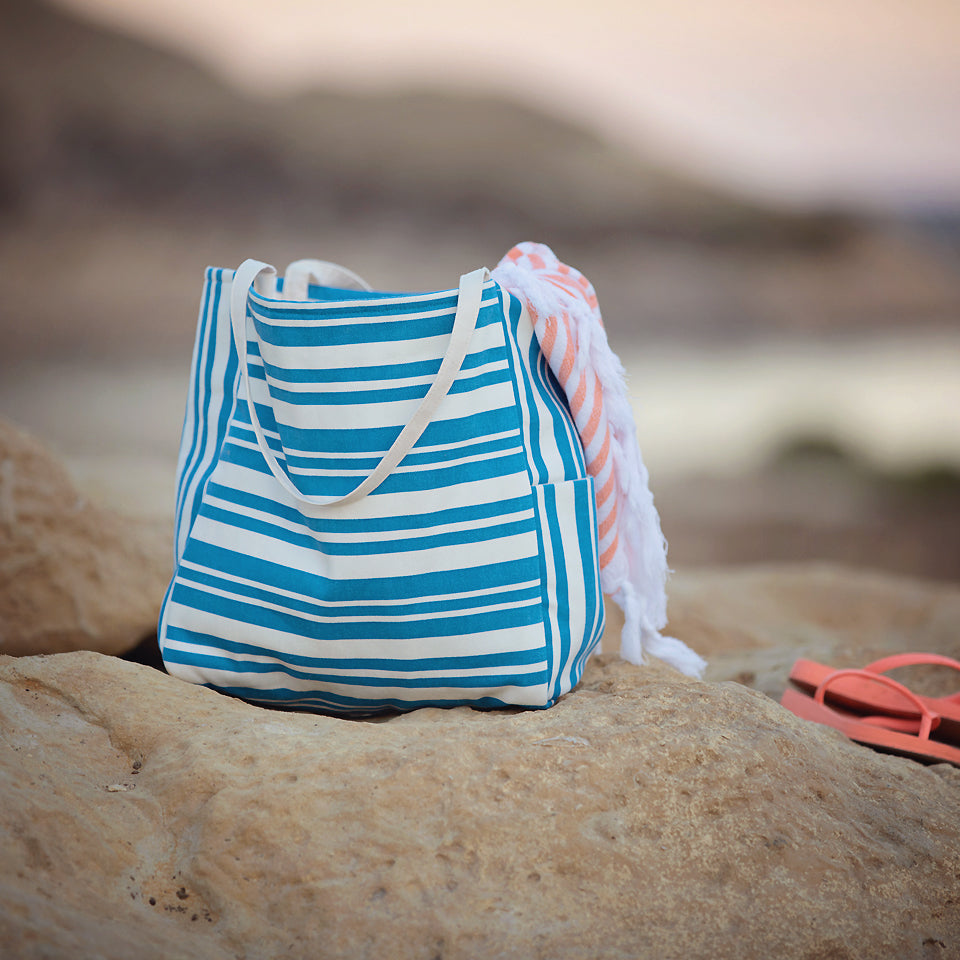 See You At Six - Summer Horizontals Off-White Cotton Canvas Gabardine Twill