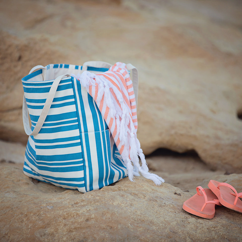 See You At Six - Summer Horizontals Off-White Cotton Canvas Gabardine Twill