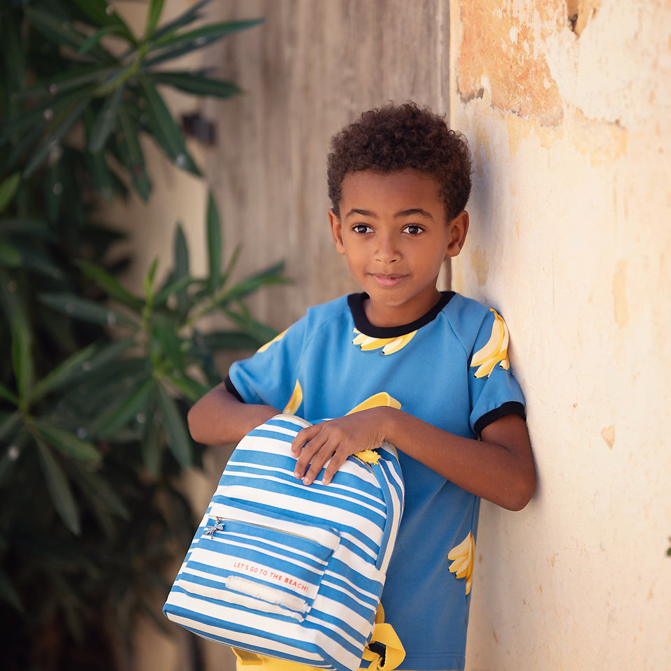 See You At Six - Summer Horizontals Off-White Cotton Canvas Gabardine Twill