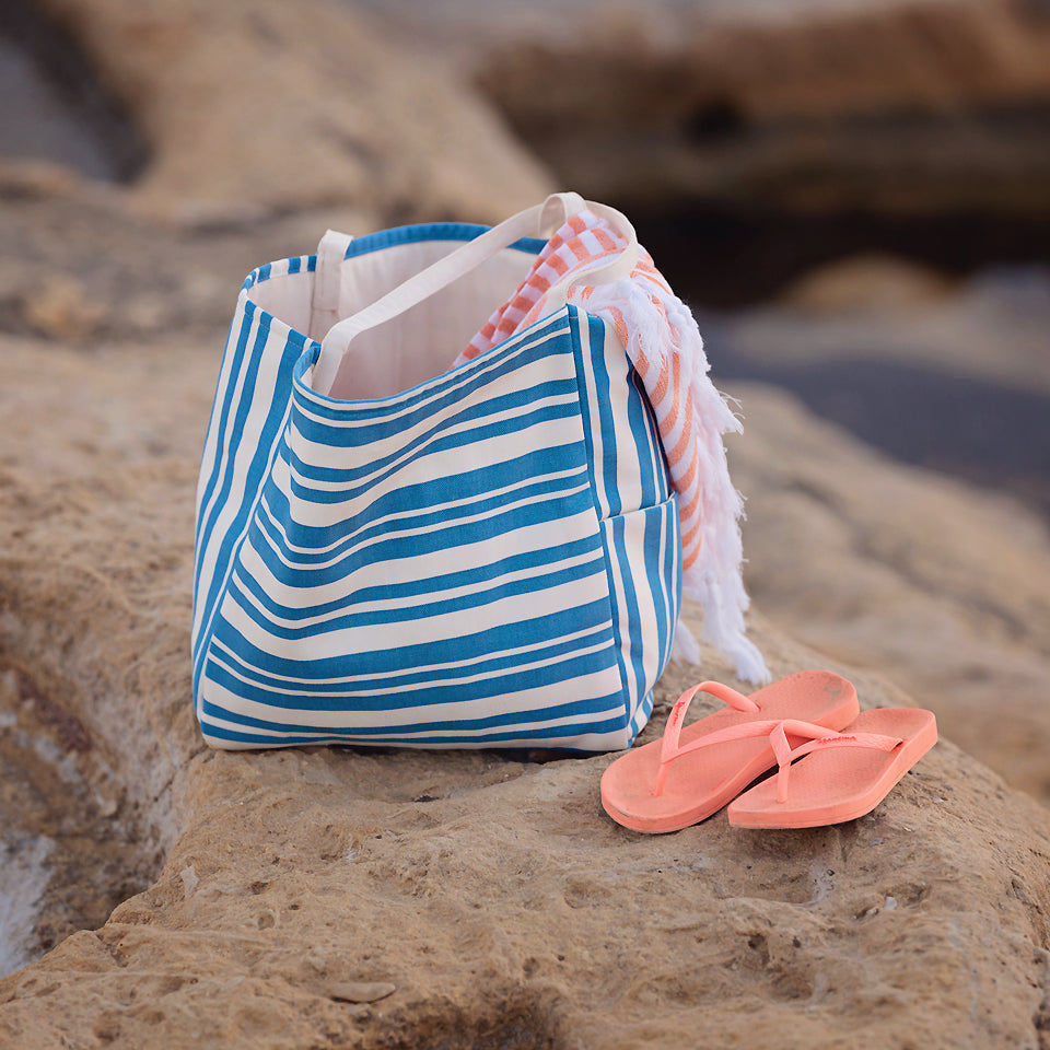 See You At Six - Summer Horizontals Off-White Cotton Canvas Gabardine Twill