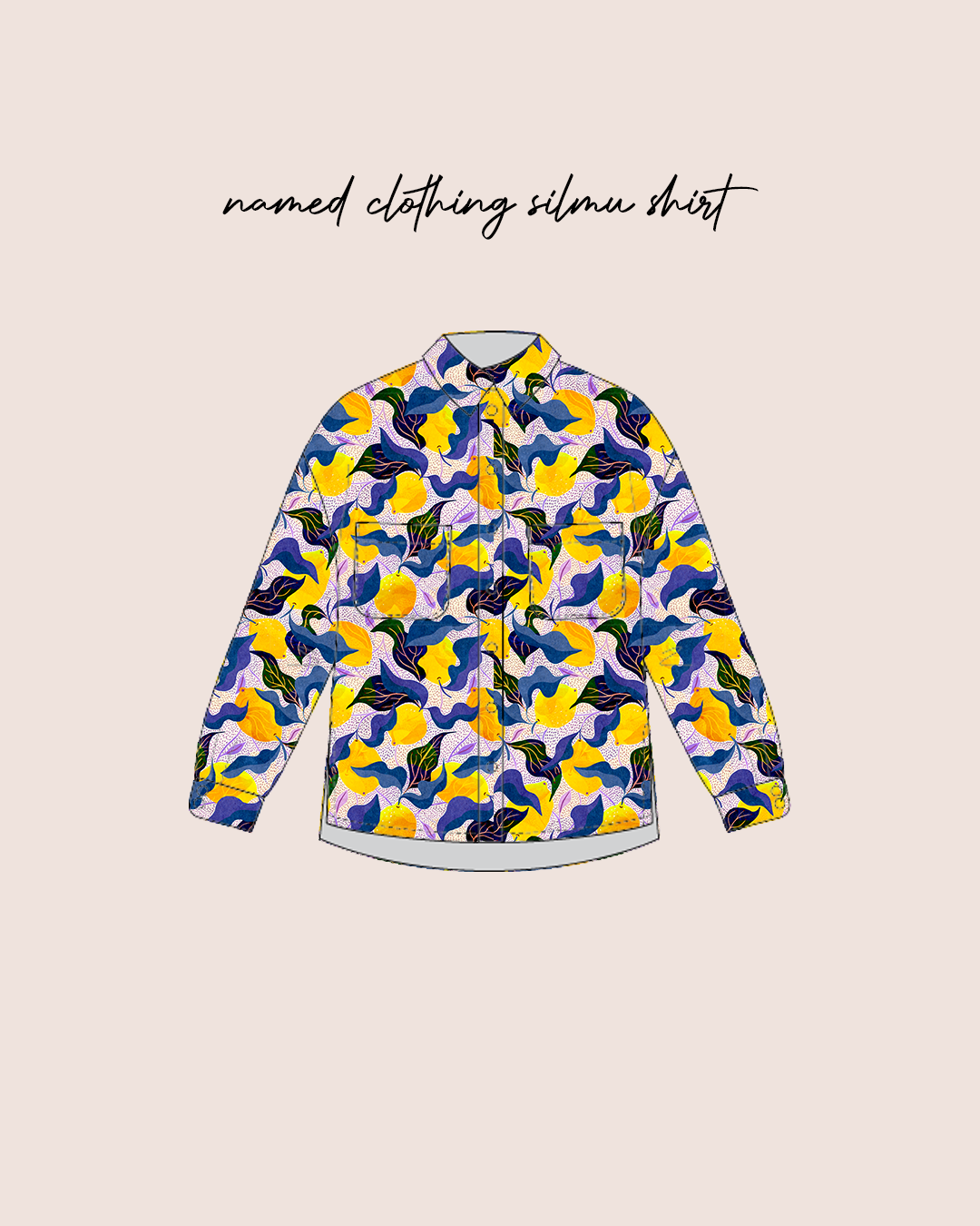 Sewing Kit - Silmu Shirt in Mediterranian Lemons Cotton Lawn