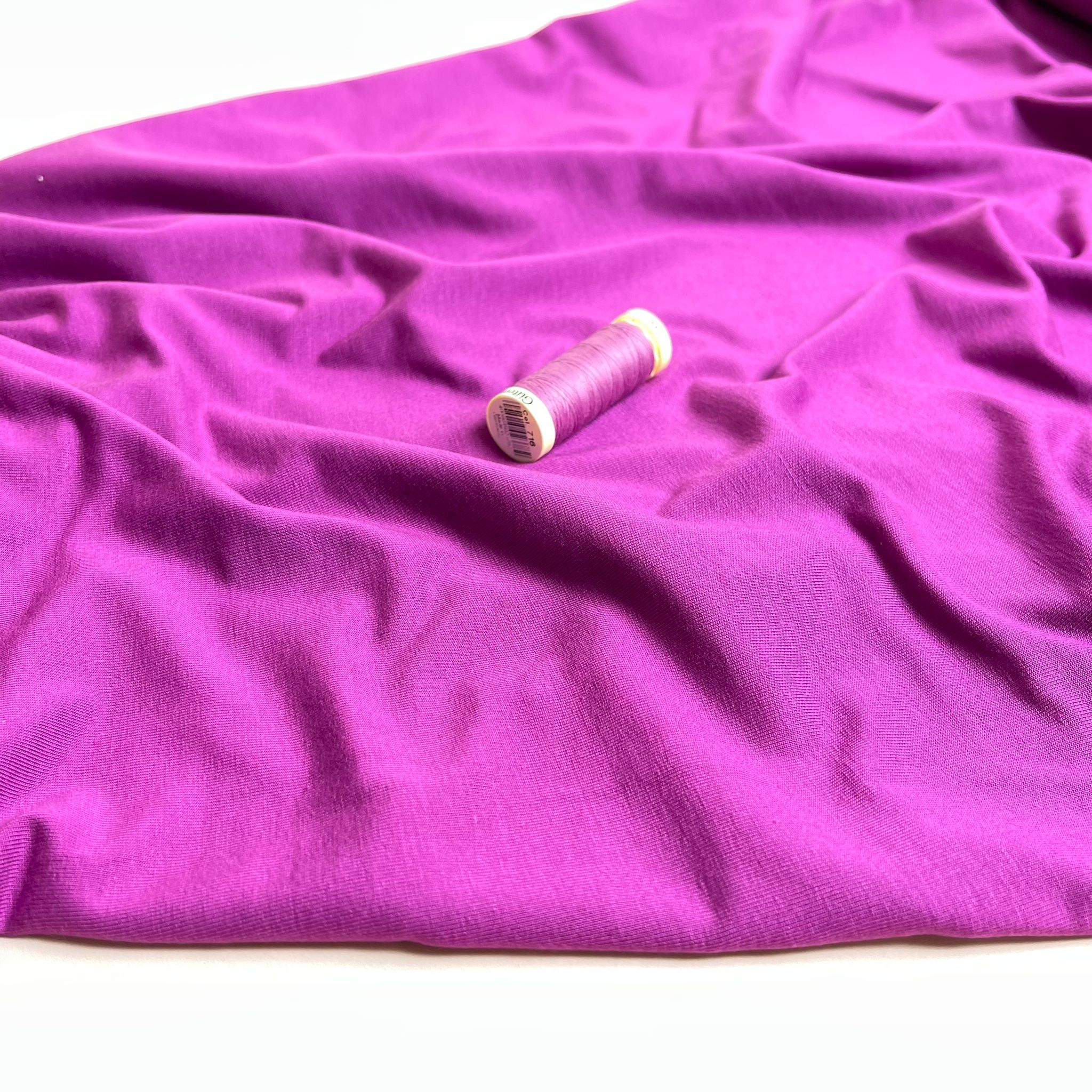 REMNANT 2.34 Metres - Lush in Cyclamen Pink Jersey Fabric with TENCEL™ Lyocell Fibres