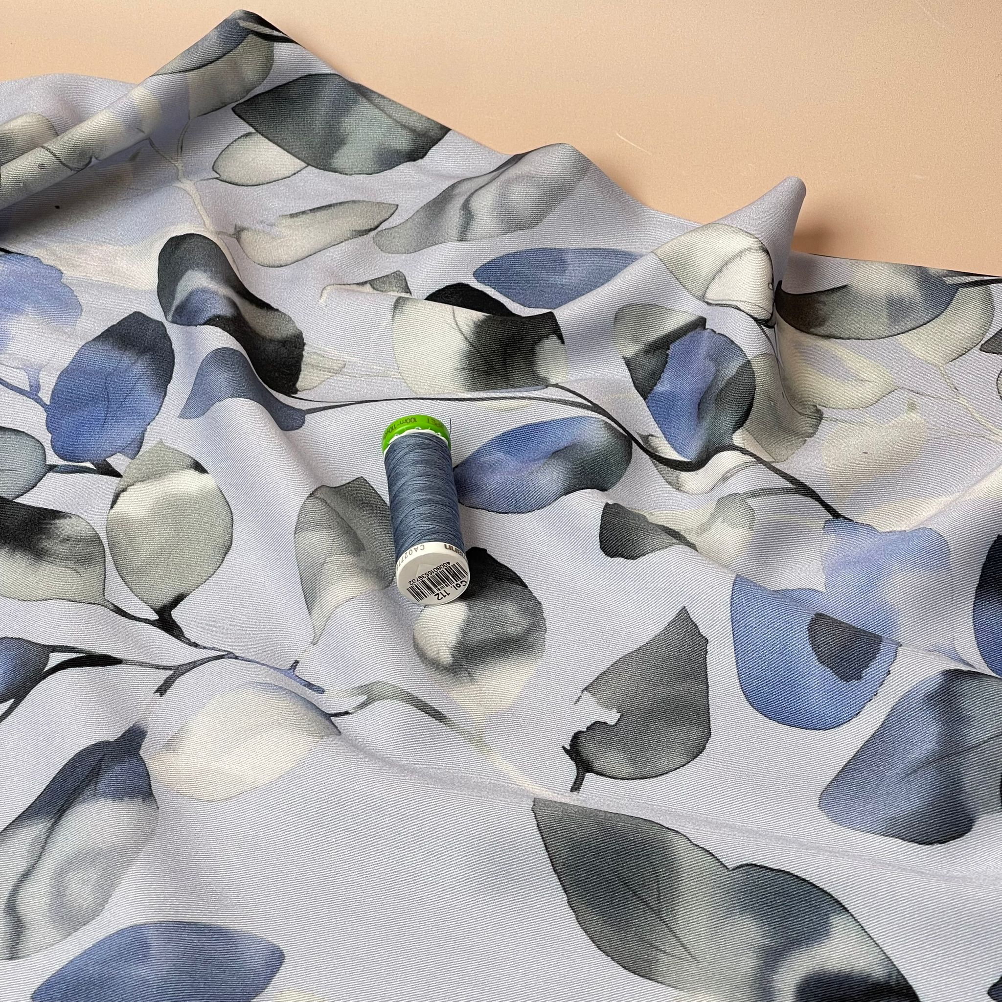 Light & Lush - Watercolour Foliage Viscose Twill Fabric
