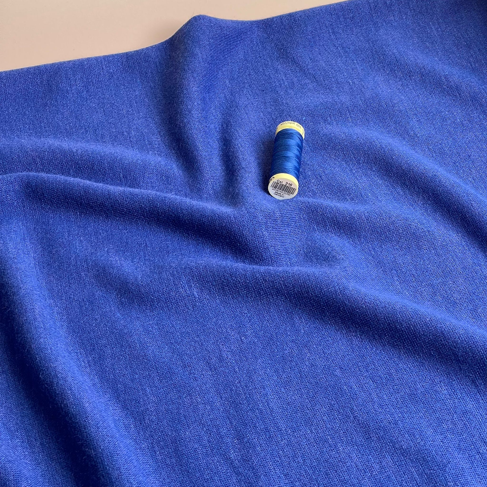 Soft Touch Viscose Blend Sweater Knit in Royal Blue