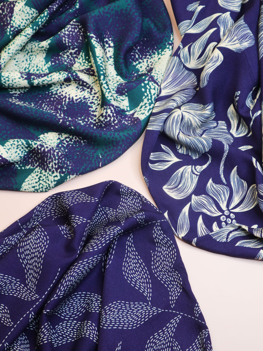 PRE-ORDER - MID SEPTEMBER DELIVERY Mind The MAKER - Loa Blue Viscose Twill with LENZING™ ECOVERO™ fibres