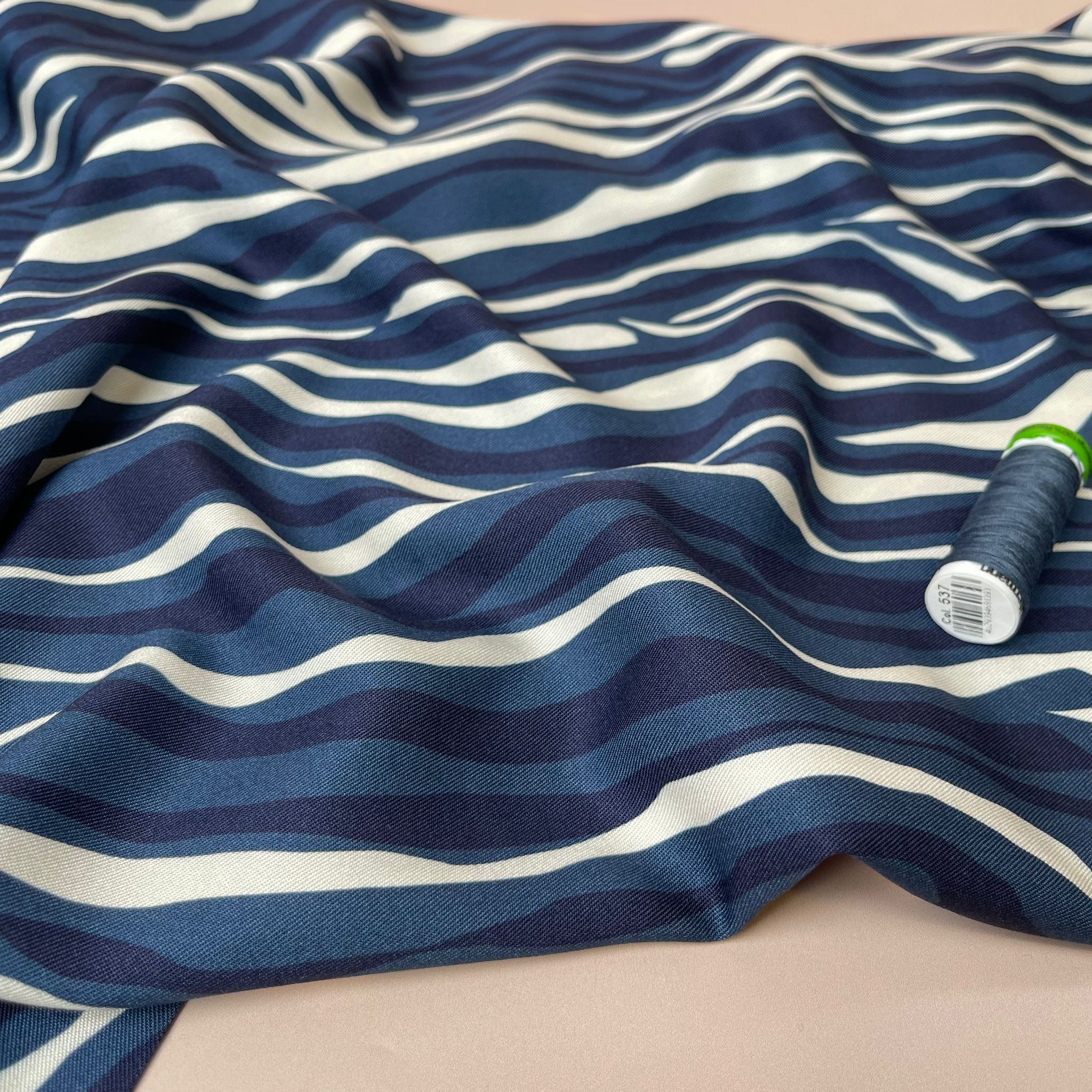 Light & Lush - Coastal Waves Viscose Twill Fabric