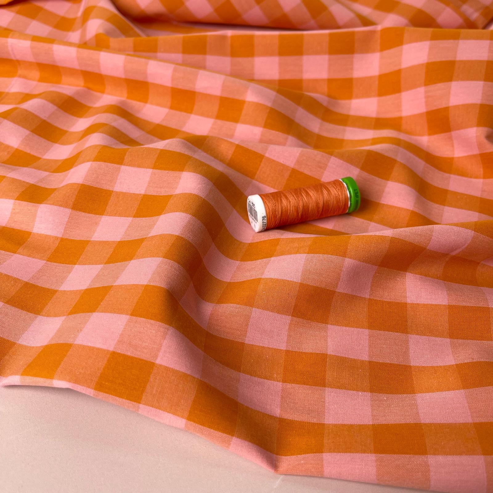 Yarn Dyed Fruit Salad Gingham Cotton Fabric