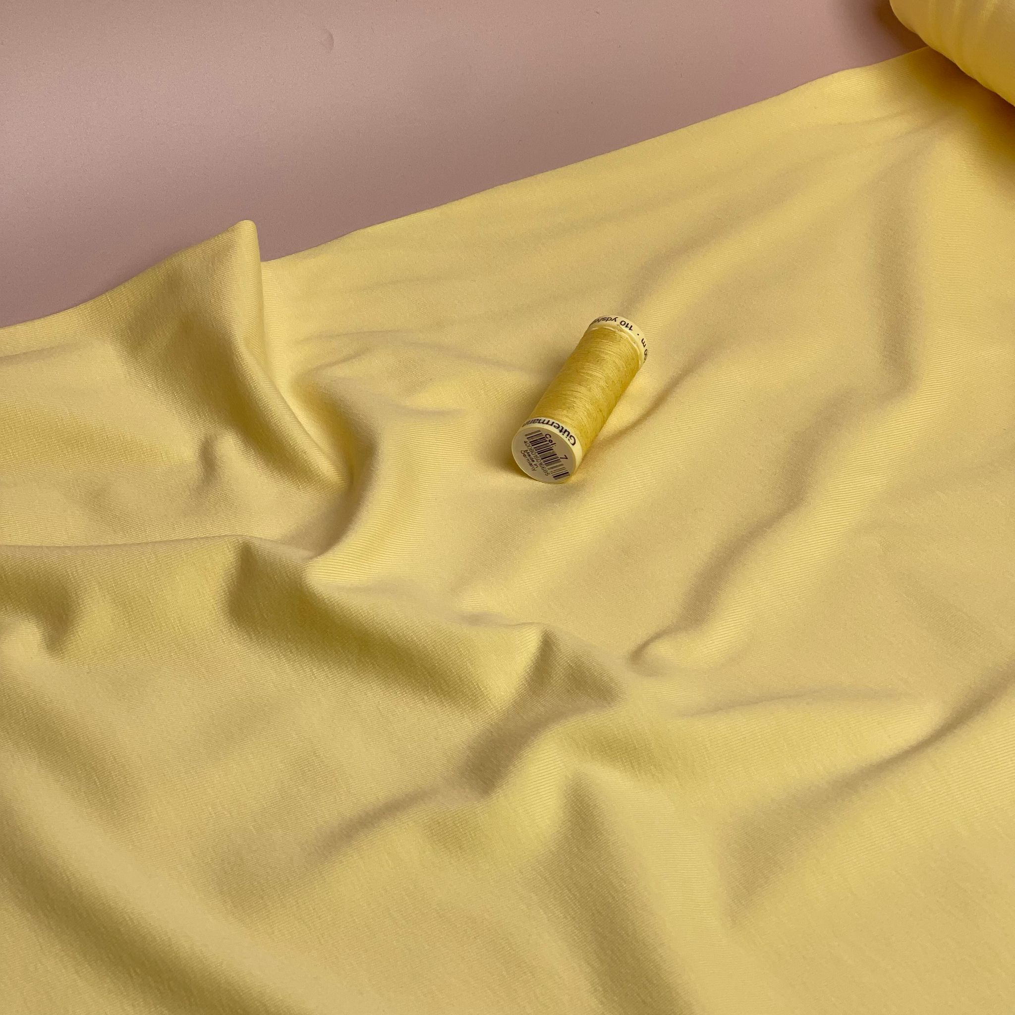 Essential Chic Spring Lemon Cotton Jersey Fabric