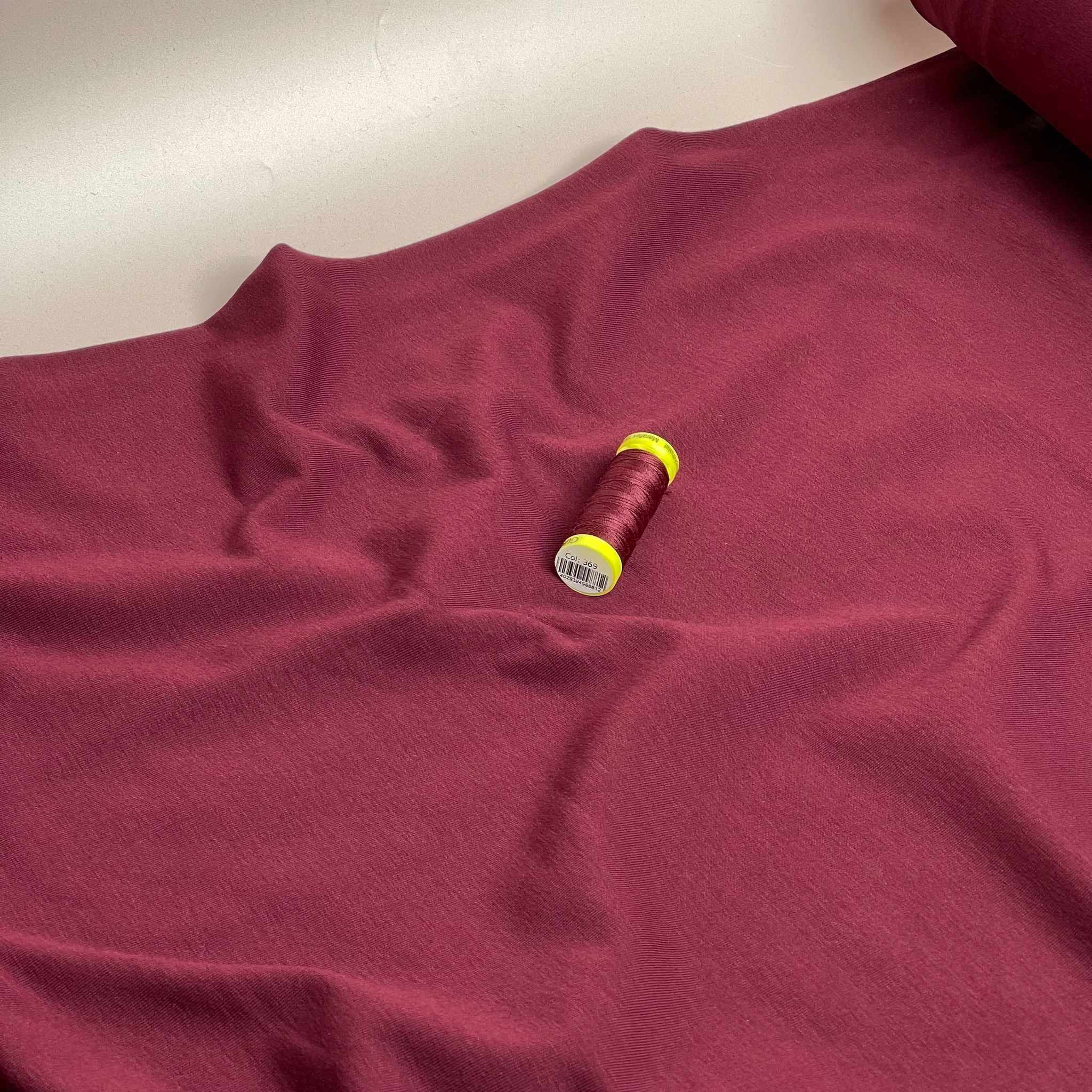 Brushed Cotton Sweatshirting in Burgudy