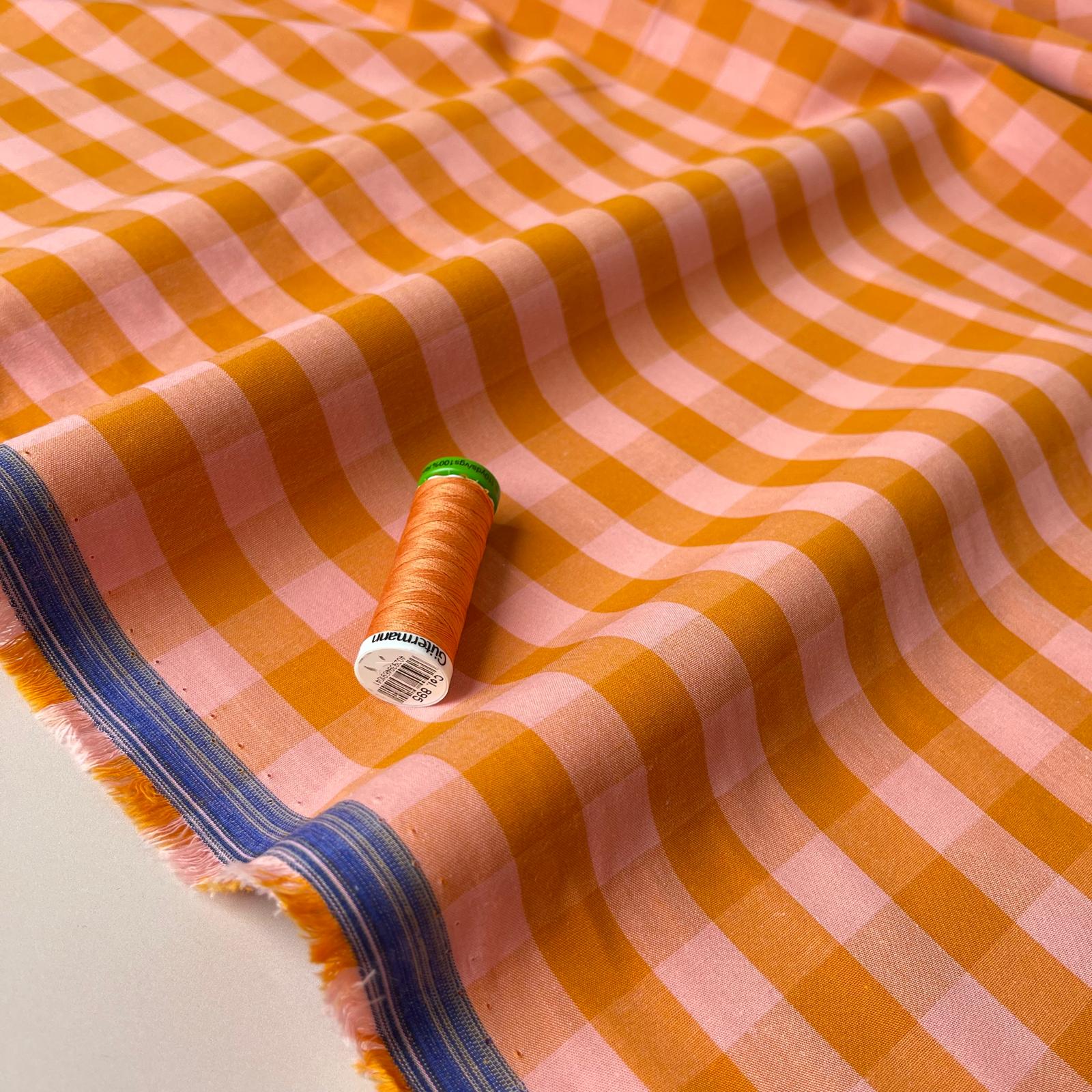 Yarn Dyed Fruit Salad Gingham Cotton Fabric