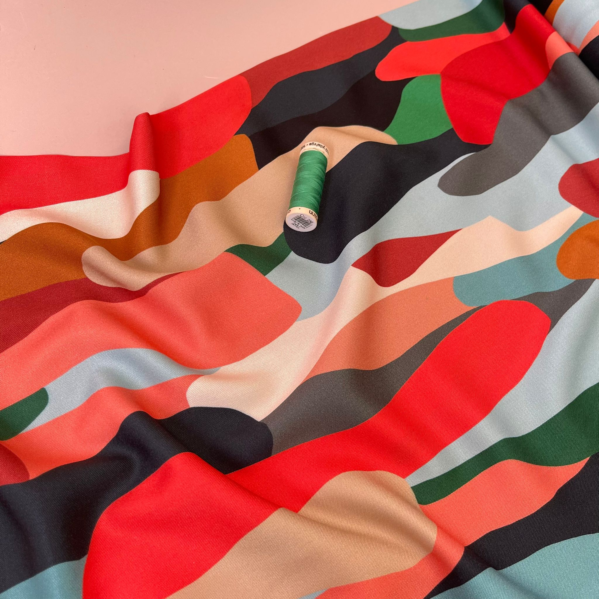 Light & Lush - Paint Drops Viscose Twill Fabric