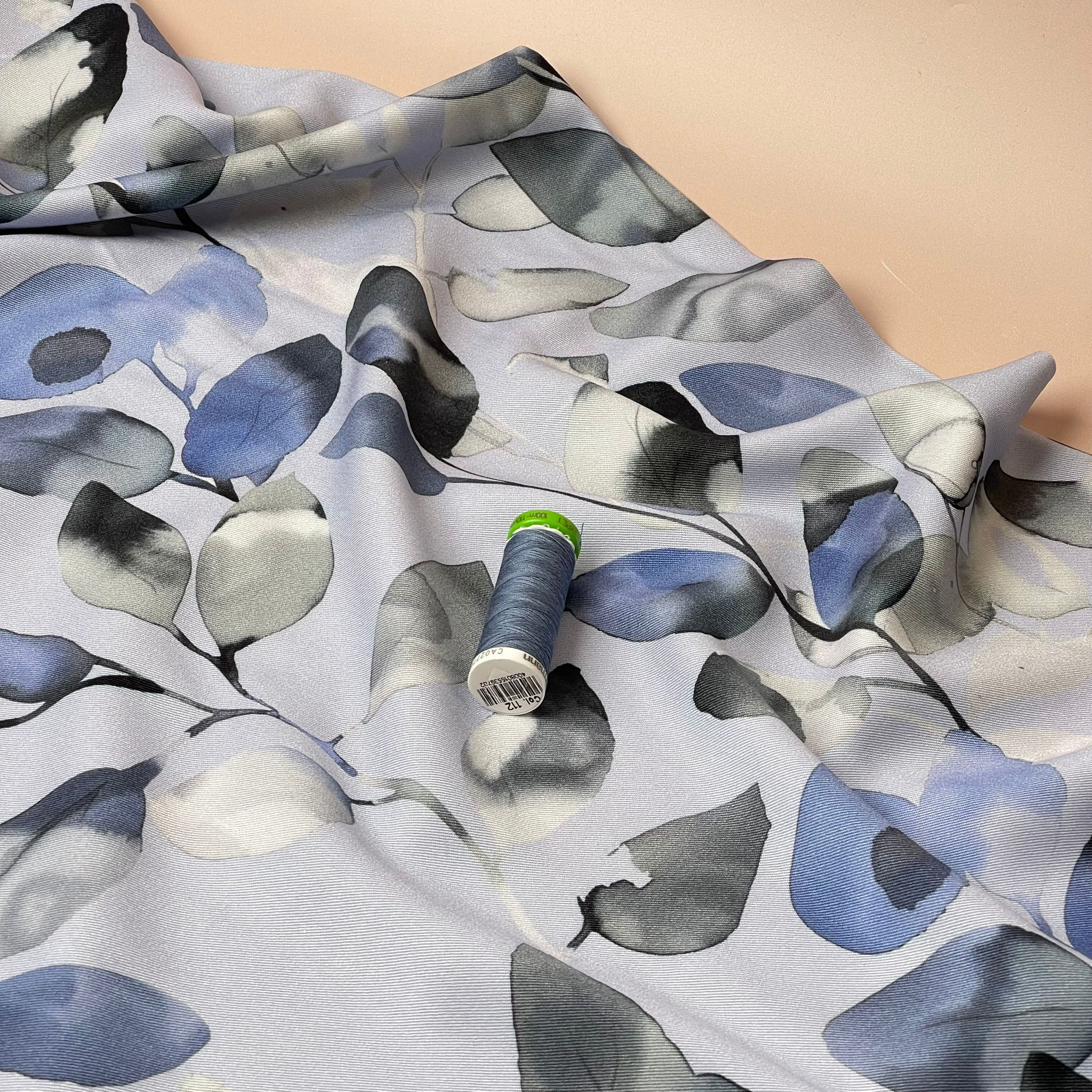Light & Lush - Watercolour Foliage Viscose Twill Fabric