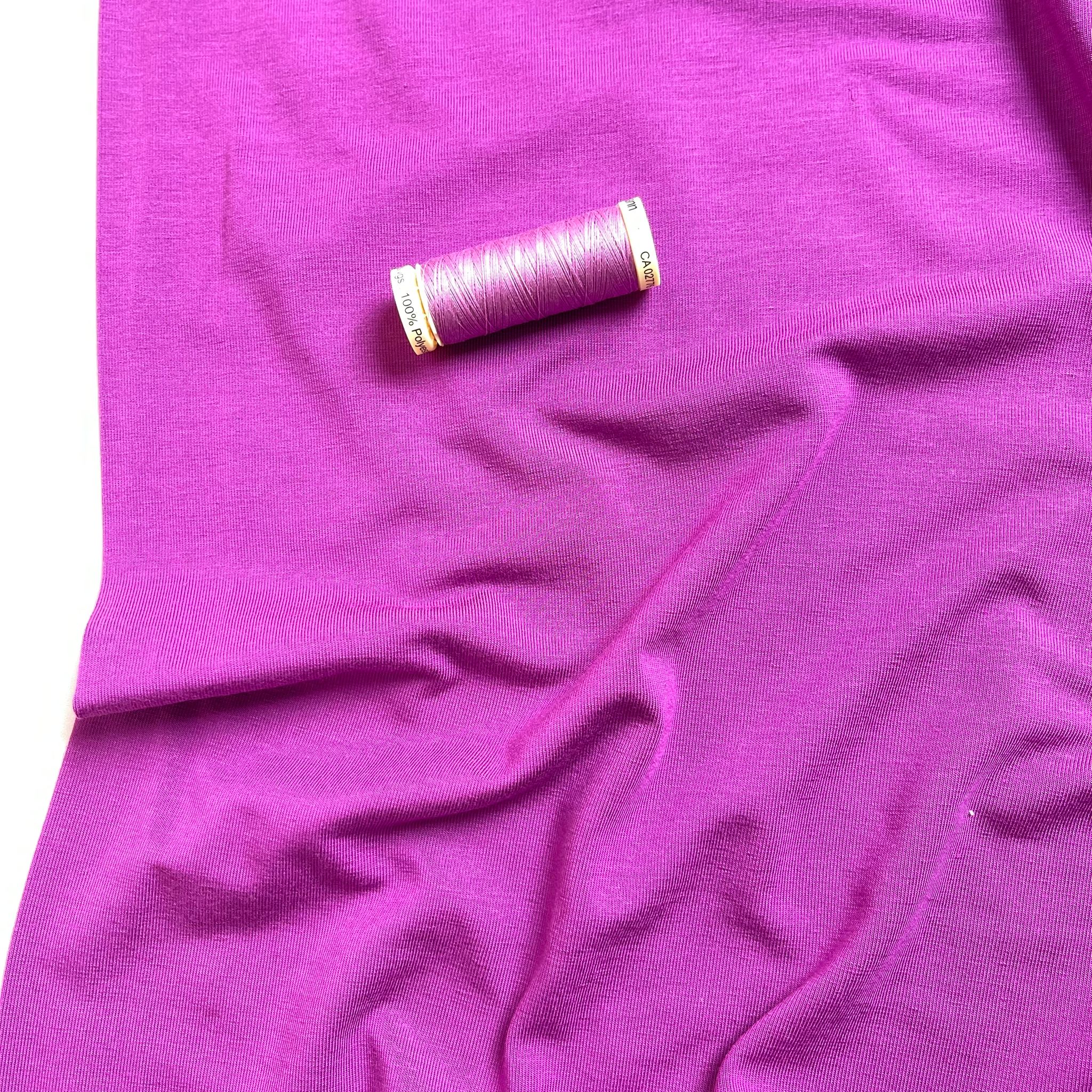 REMNANT 2.34 Metres - Lush in Cyclamen Pink Jersey Fabric with TENCEL™ Lyocell Fibres
