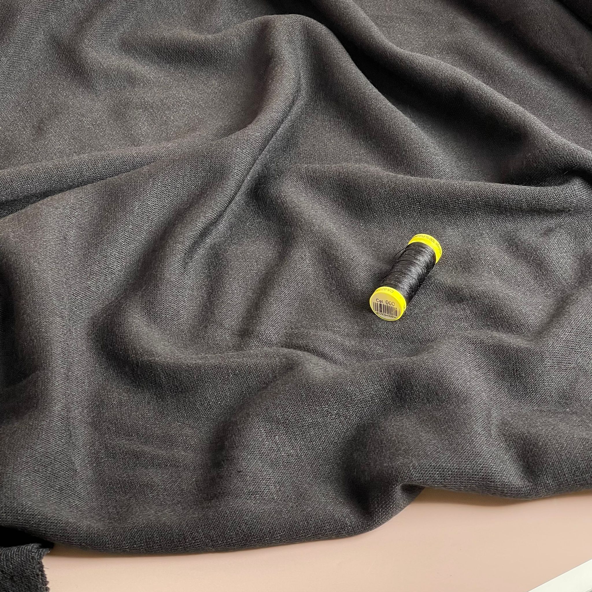 Soft Touch Viscose Blend Sweater Knit in Black