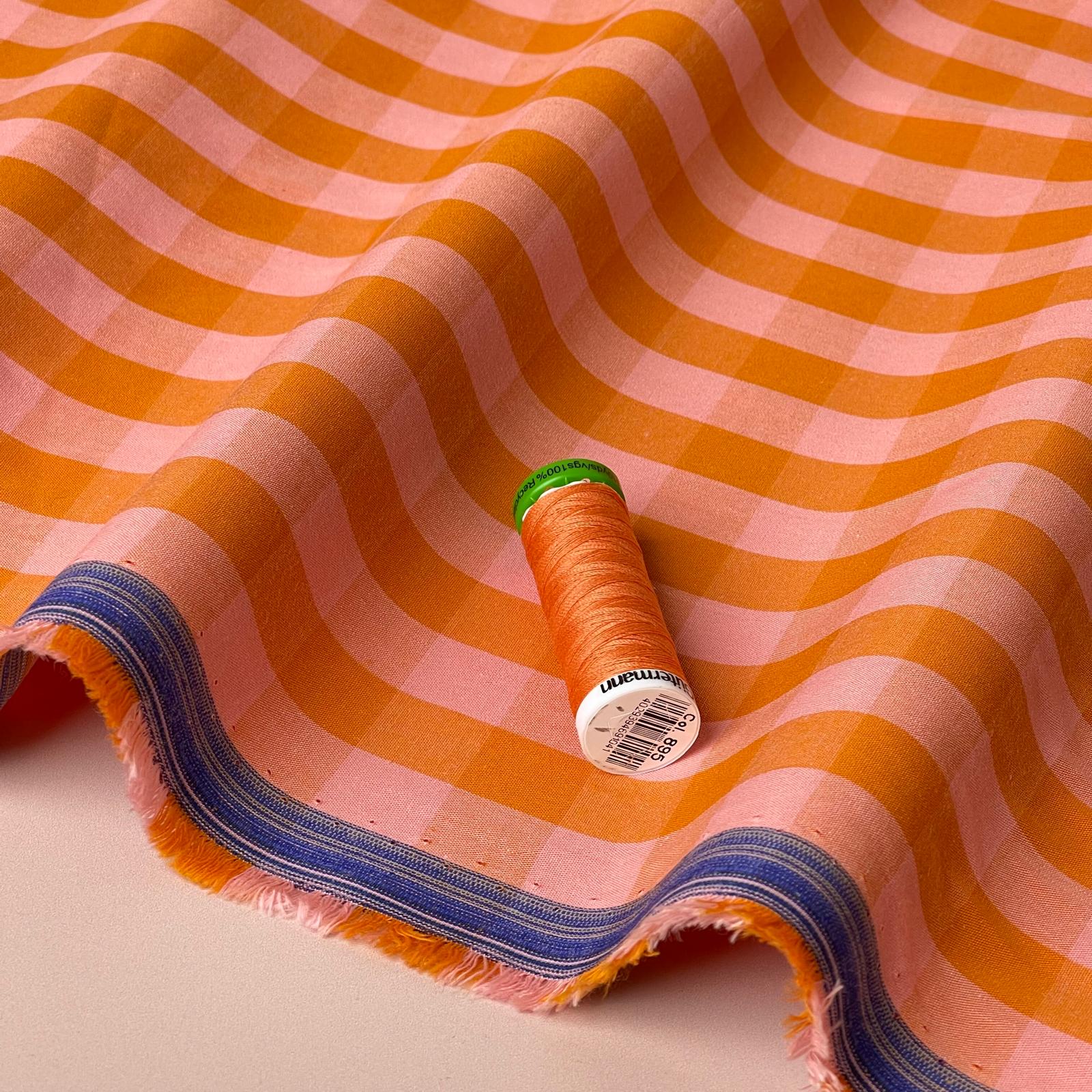 Yarn Dyed Fruit Salad Gingham Cotton Fabric