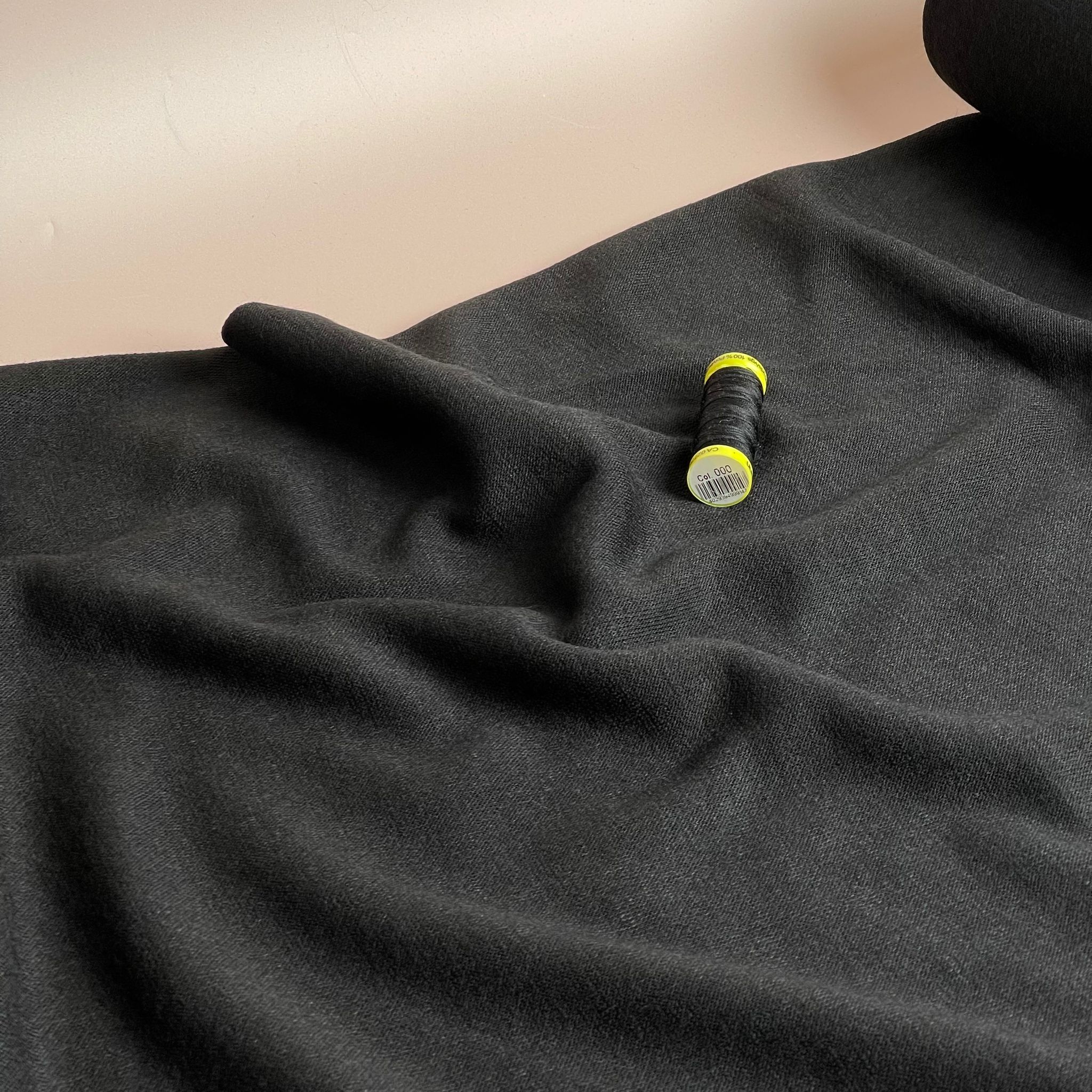 Soft Touch Viscose Blend Sweater Knit in Black