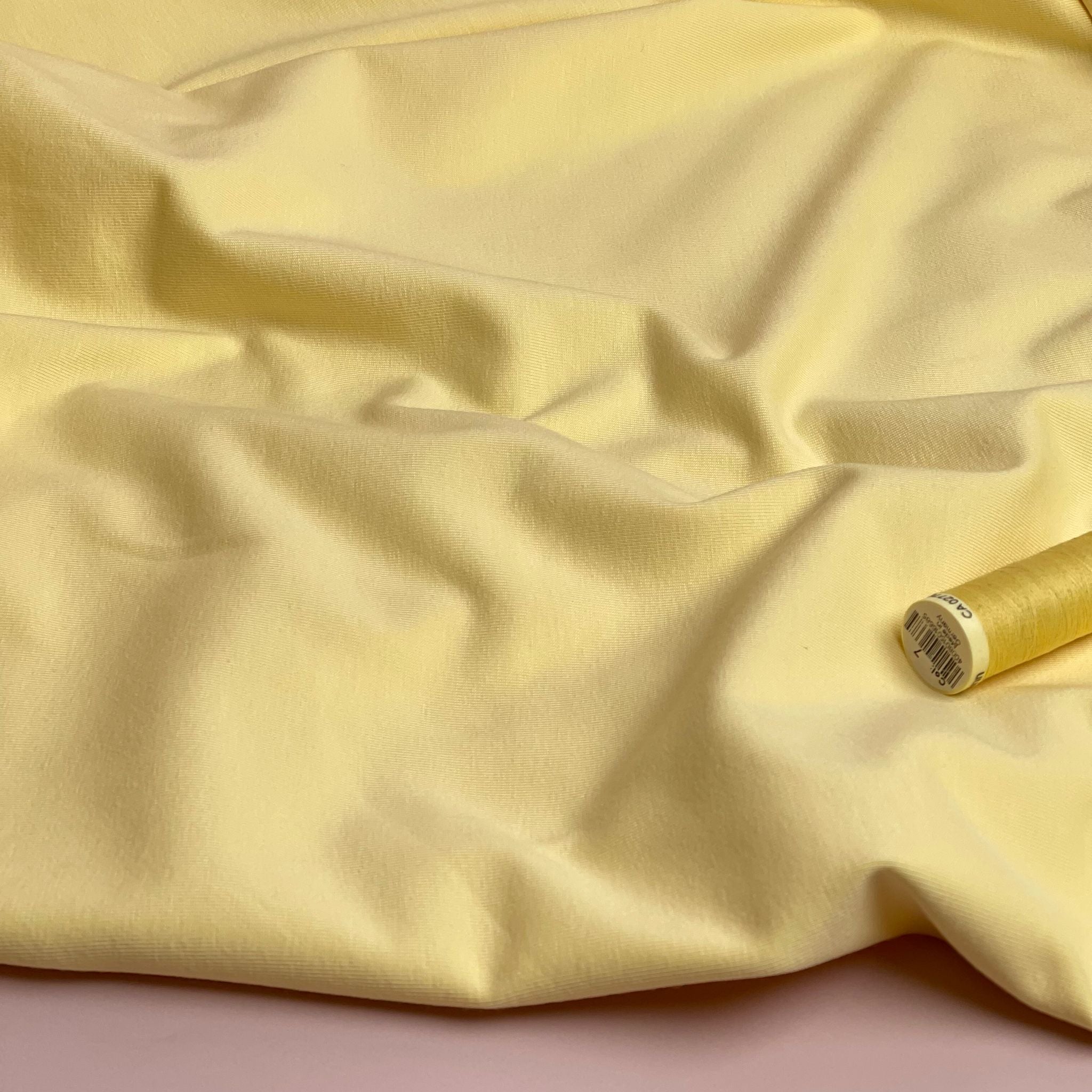 Essential Chic Spring Lemon Cotton Jersey Fabric