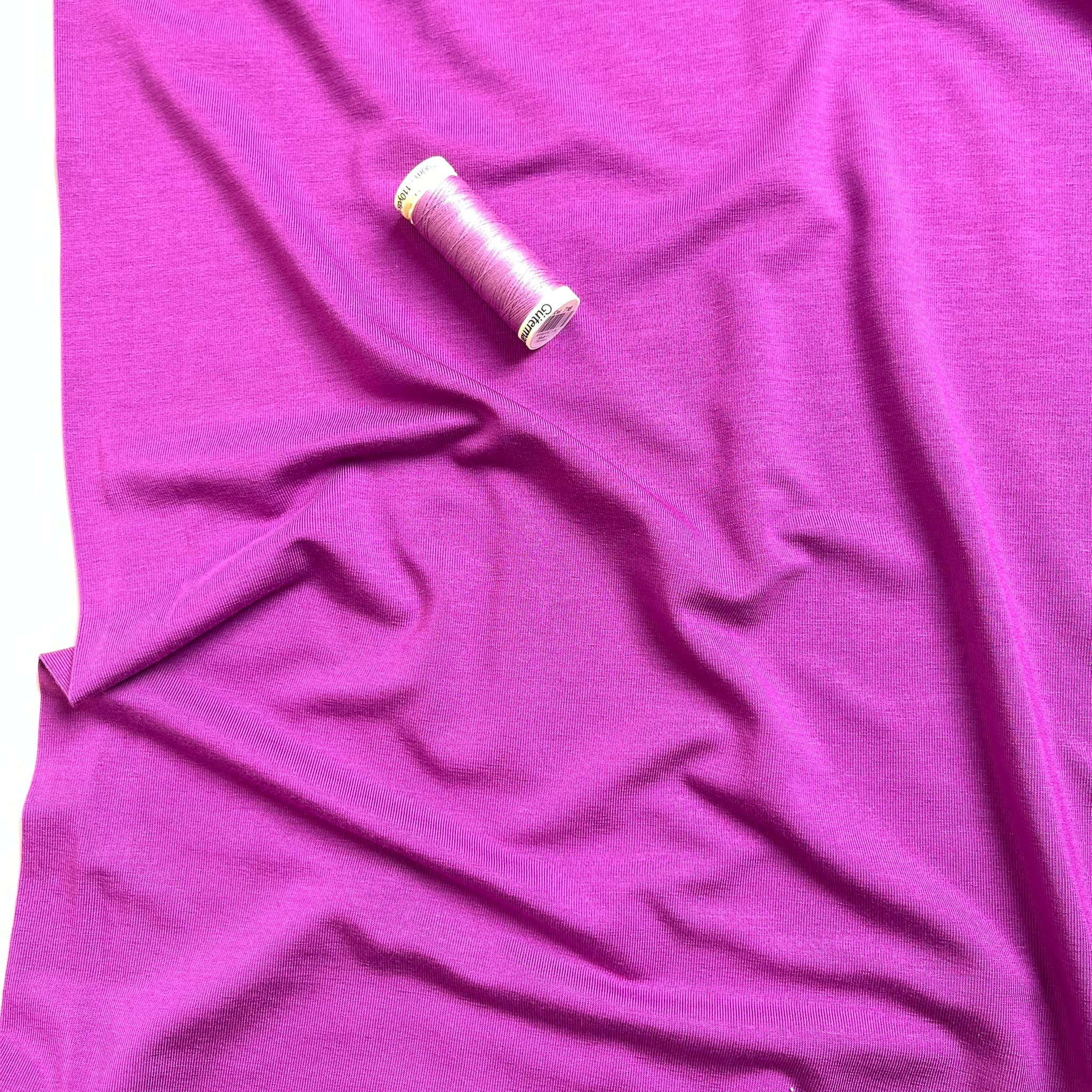 REMNANT 2.34 Metres - Lush in Cyclamen Pink Jersey Fabric with TENCEL™ Lyocell Fibres