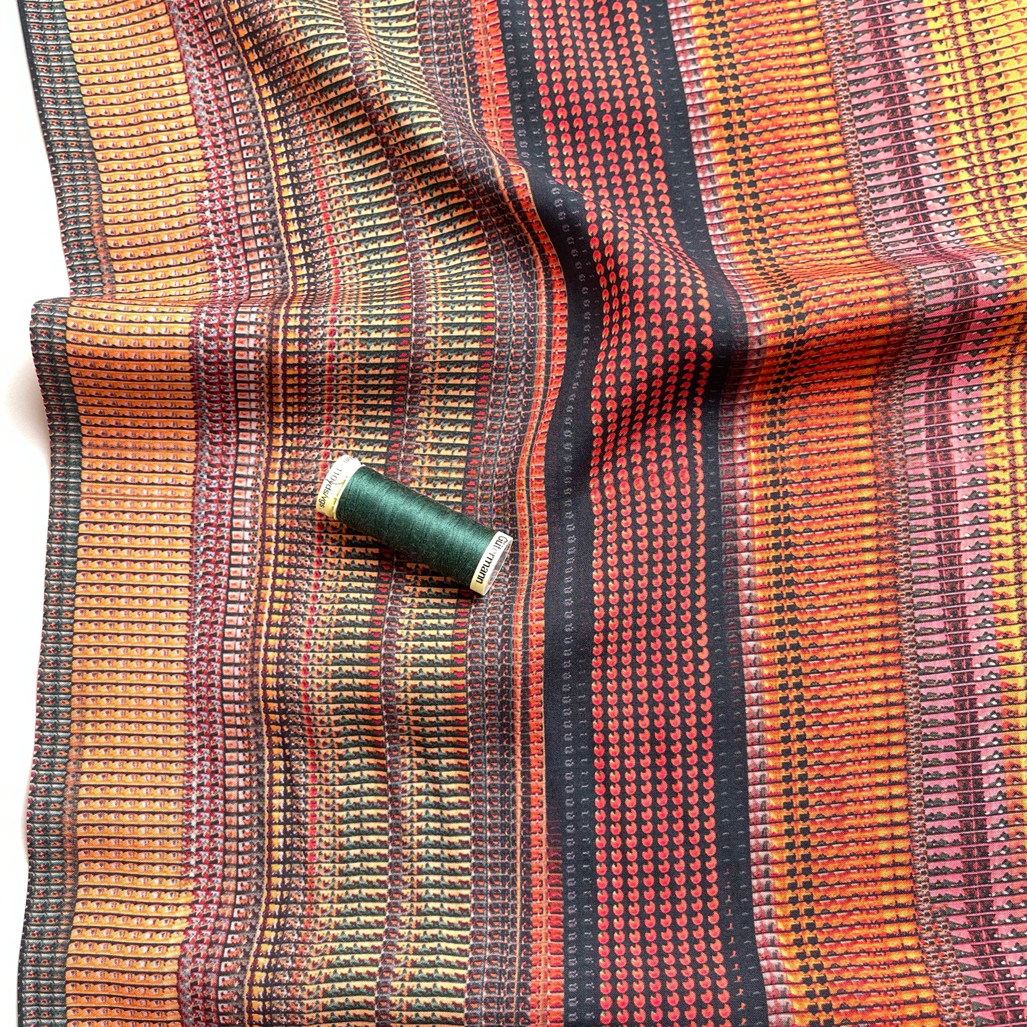 Sunset Stripes Viscose Fabric