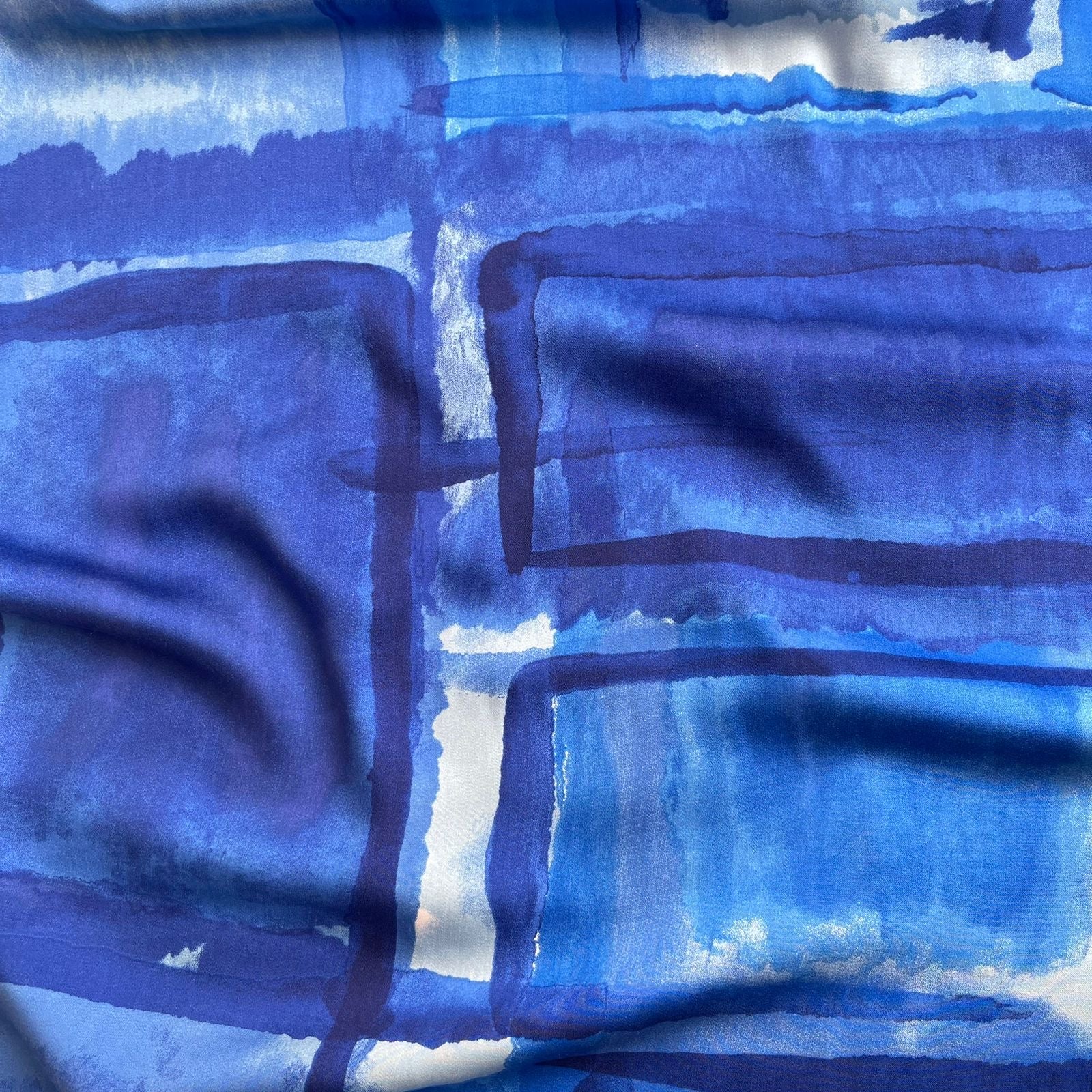 Artists Canvas in Cobalt Blue Viscose Sateen Fabric