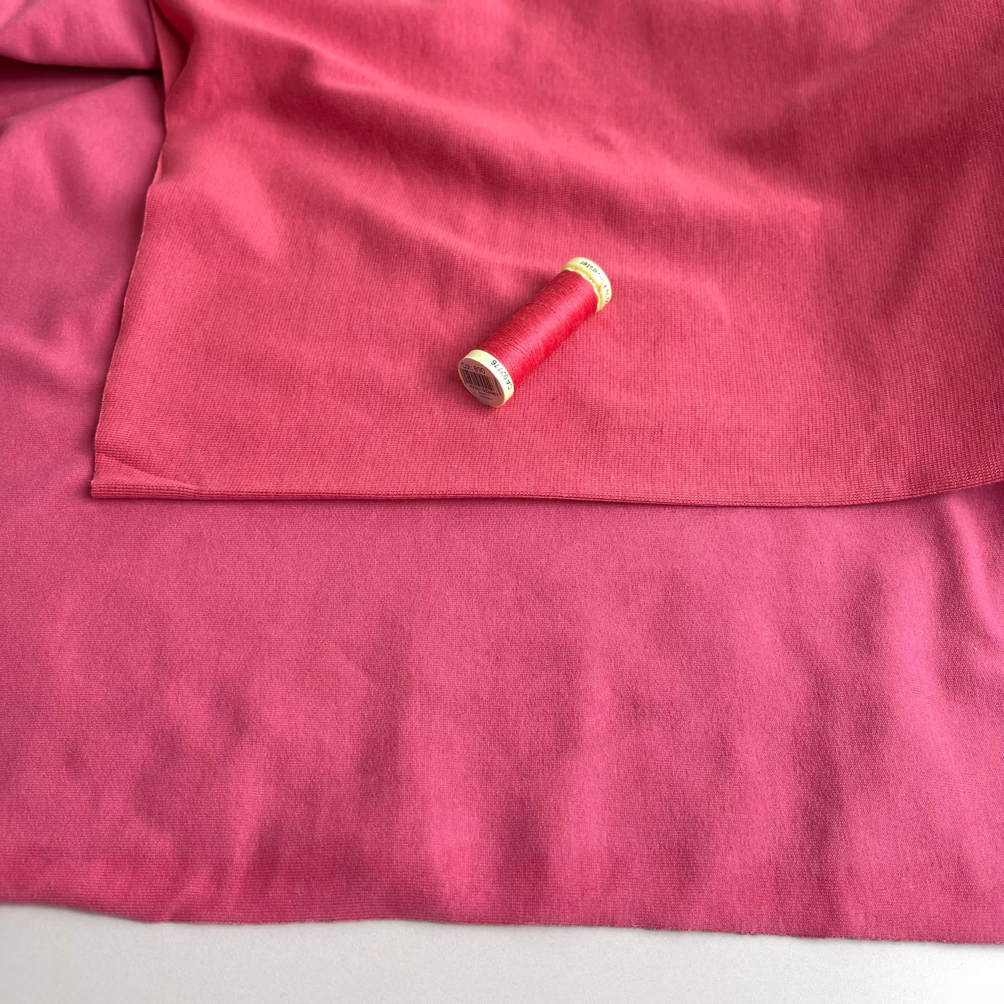Peach Soft GOTS Organic Cotton Sweat-shirting in Candy Pink
