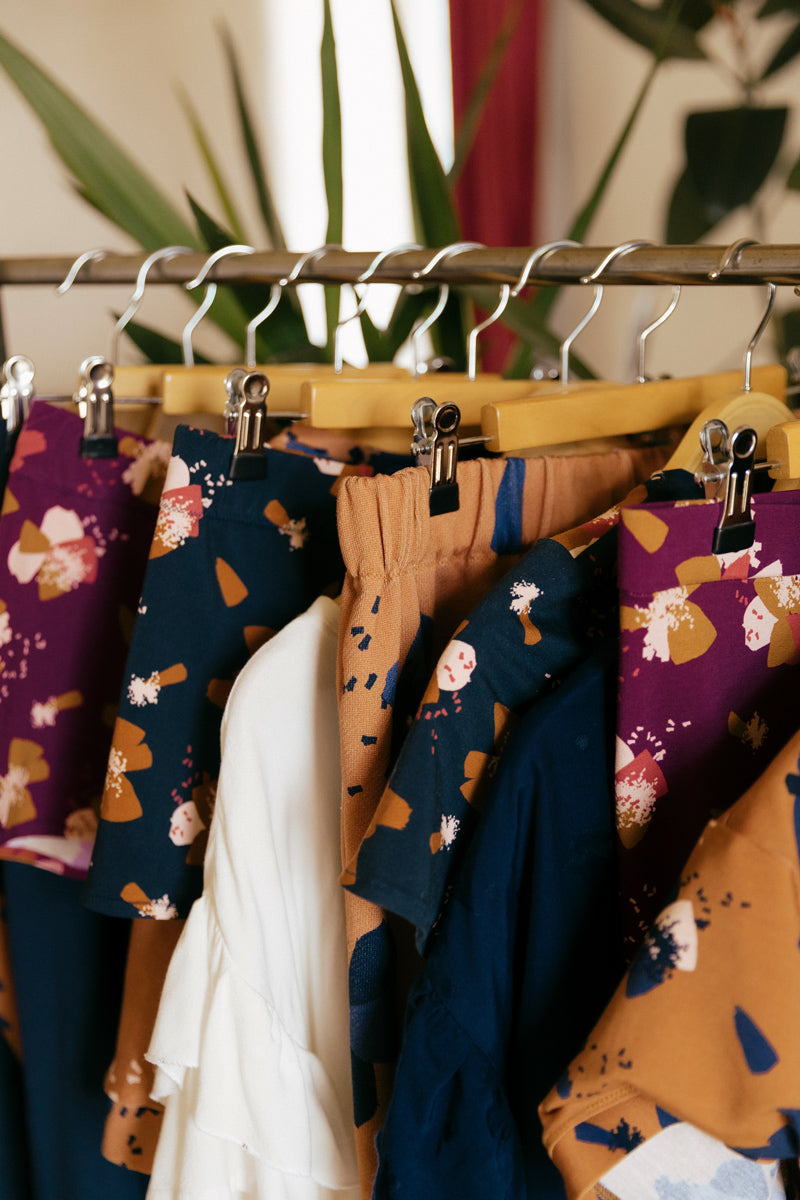 Églantine & Zoé - Anemone in Camel Organic Cotton Jersey