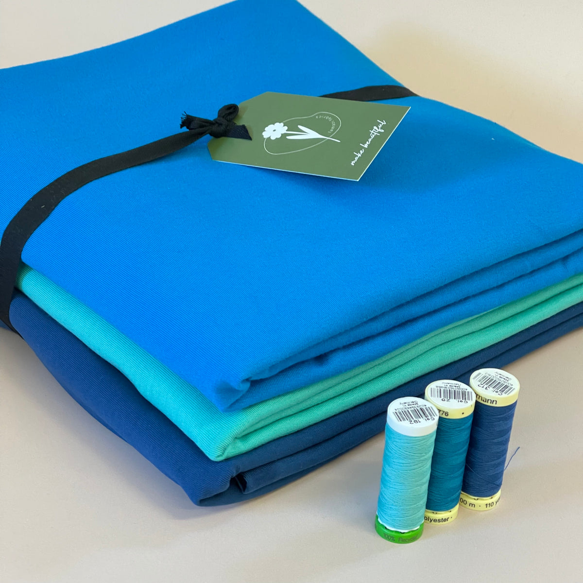 Colour Bundles Ocean Waves Essential Chic Cotton Jersey Fabrics Lamazi Fabrics