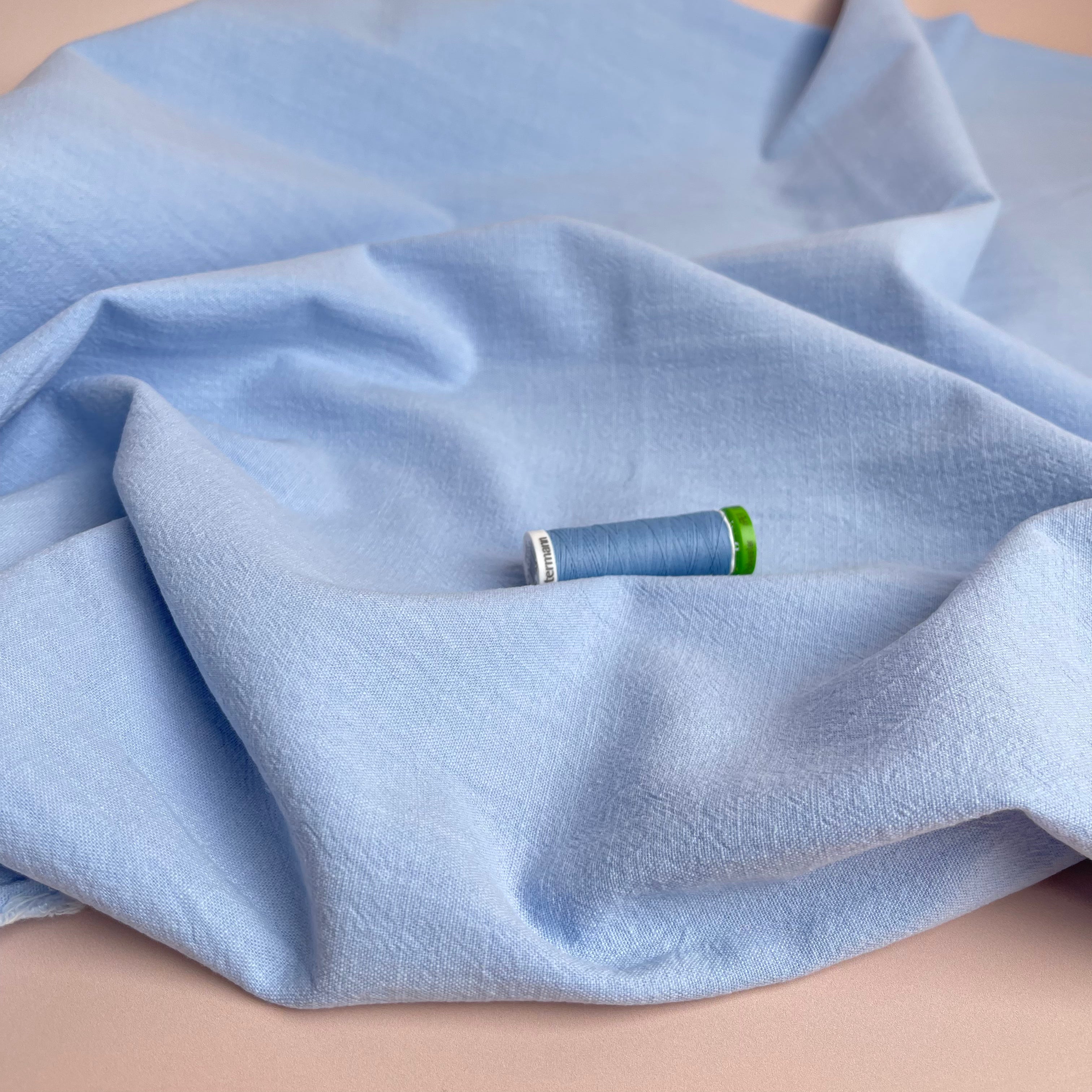 Vintage Light Blue Washed Cotton