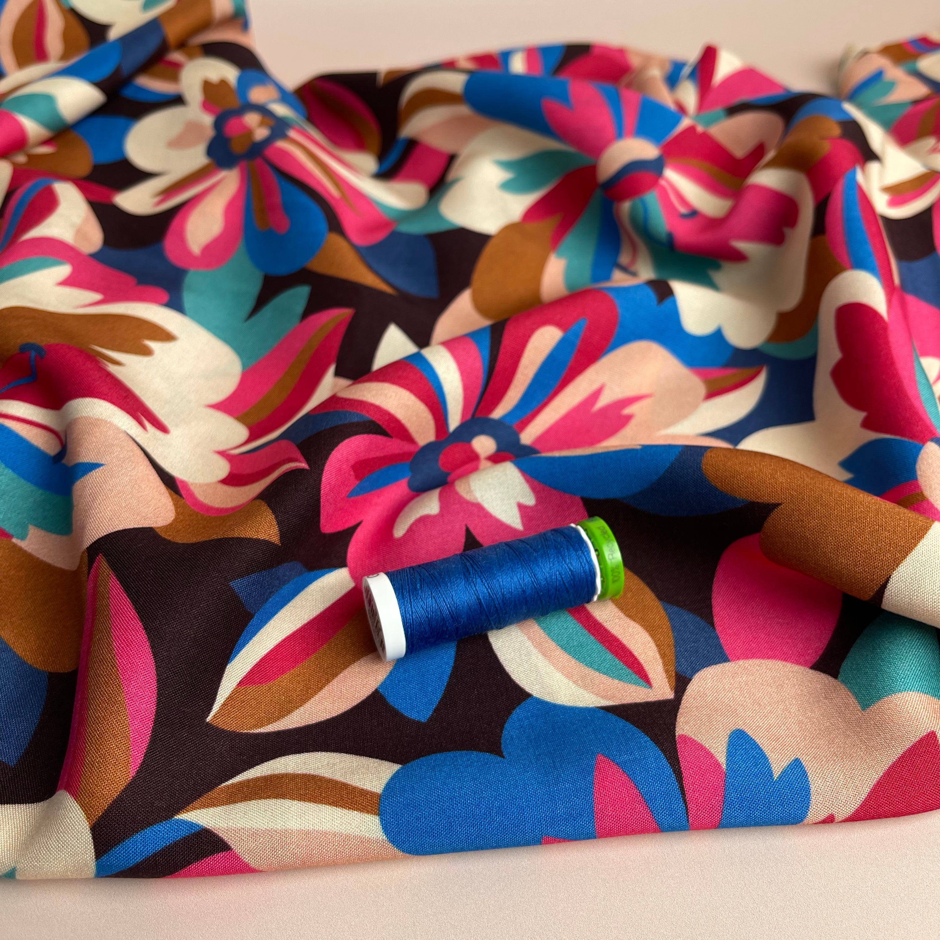 Tapestry by Sholto Drumlanrig in Berry Rayon Fabric