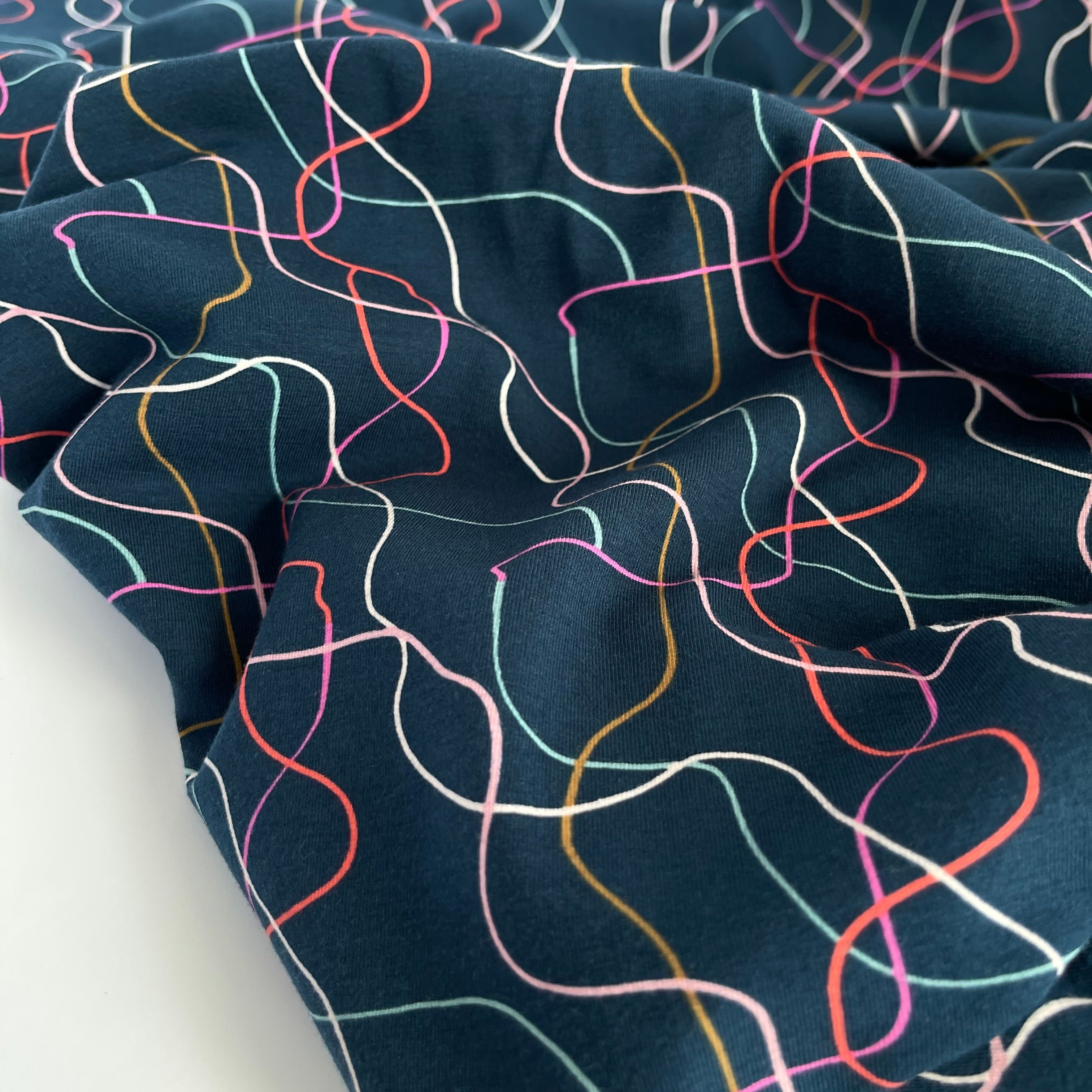 Soiree Between The Lines Cotton Jersey Fabric