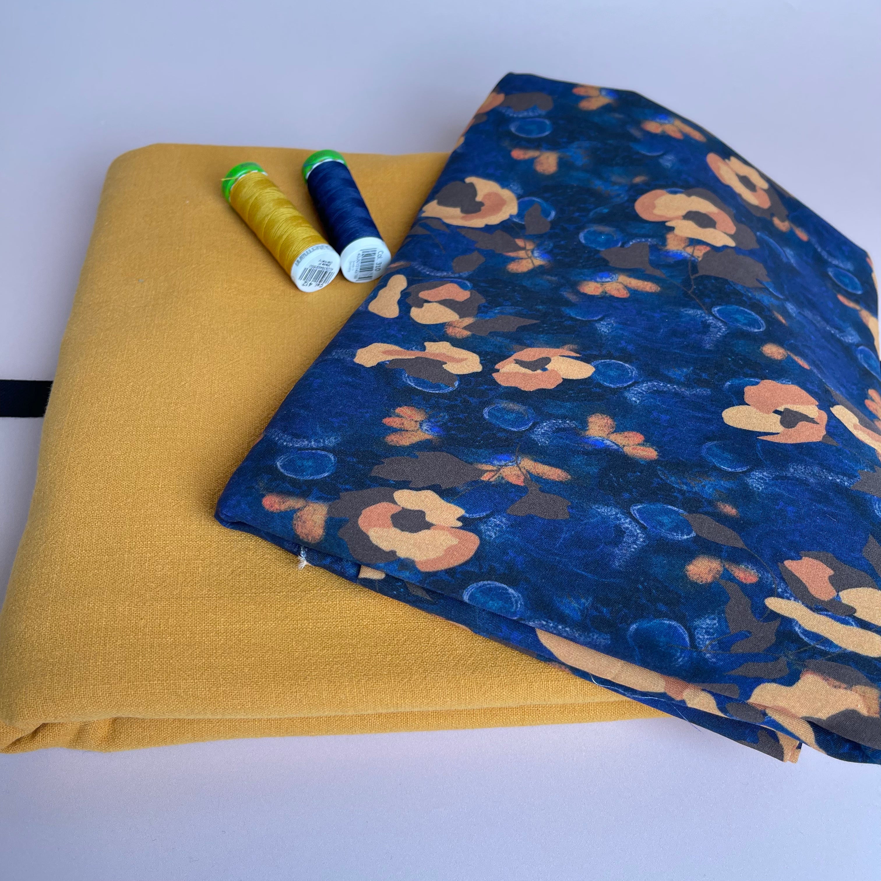 Make an Outfit - Abstract Petals Viscose with Paprika Washed Cotton Bundle