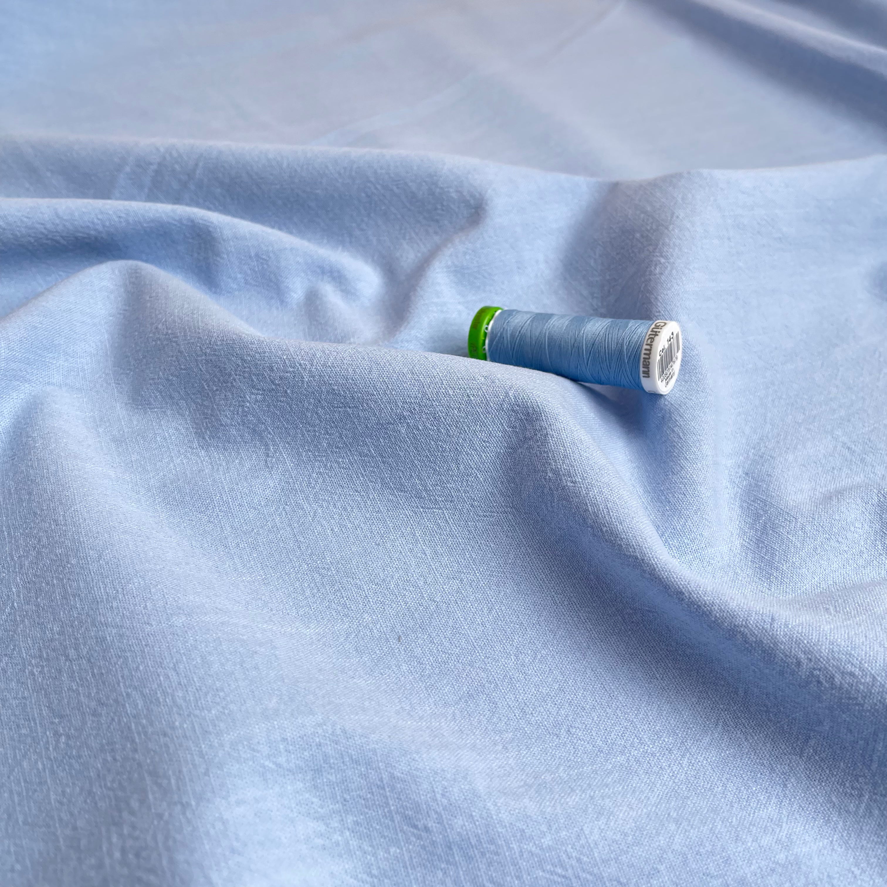 Vintage Light Blue Washed Cotton