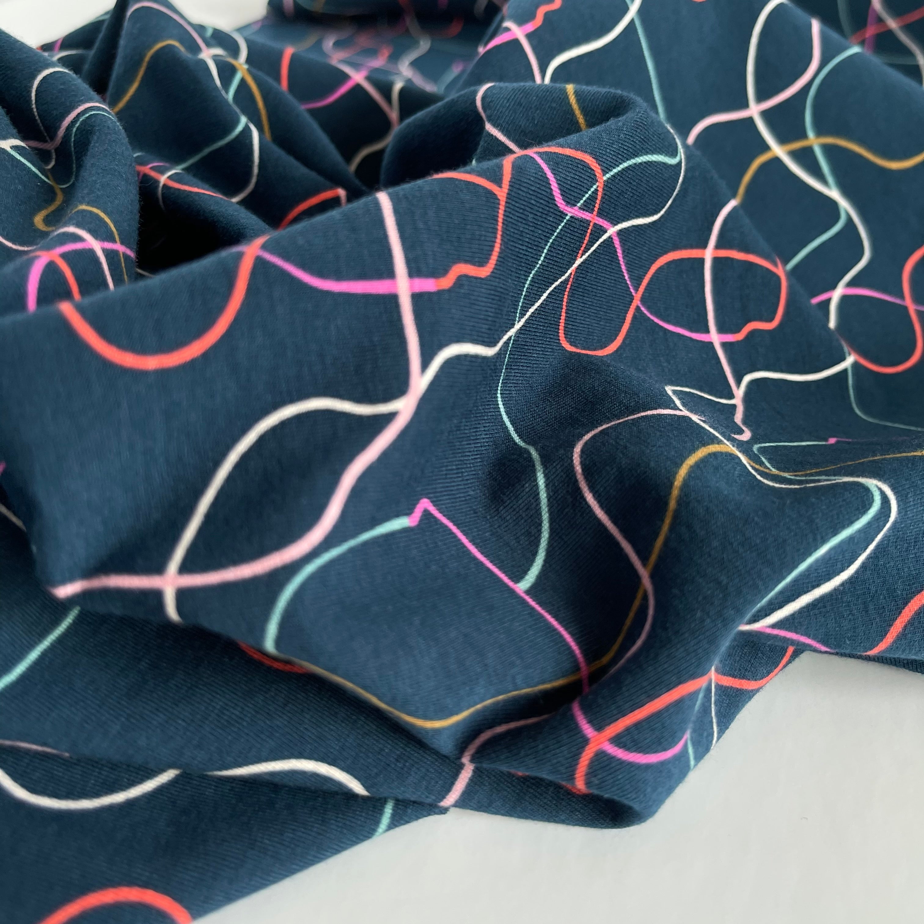 Soiree Between The Lines Cotton Jersey Fabric