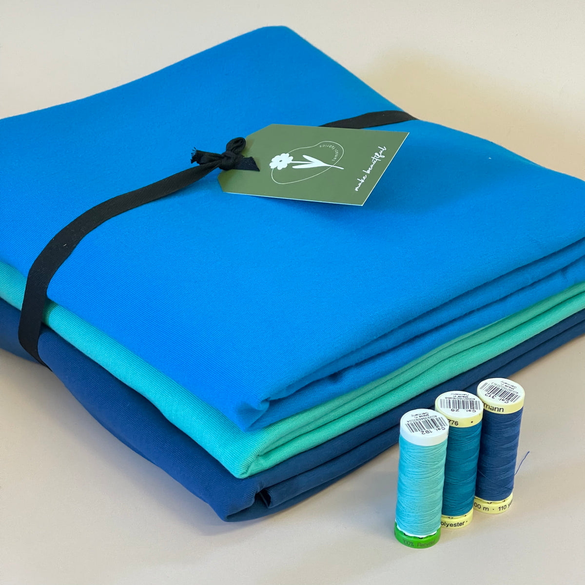 Colour Bundles Ocean Waves Essential Chic Cotton Jersey Fabrics Lamazi Fabrics