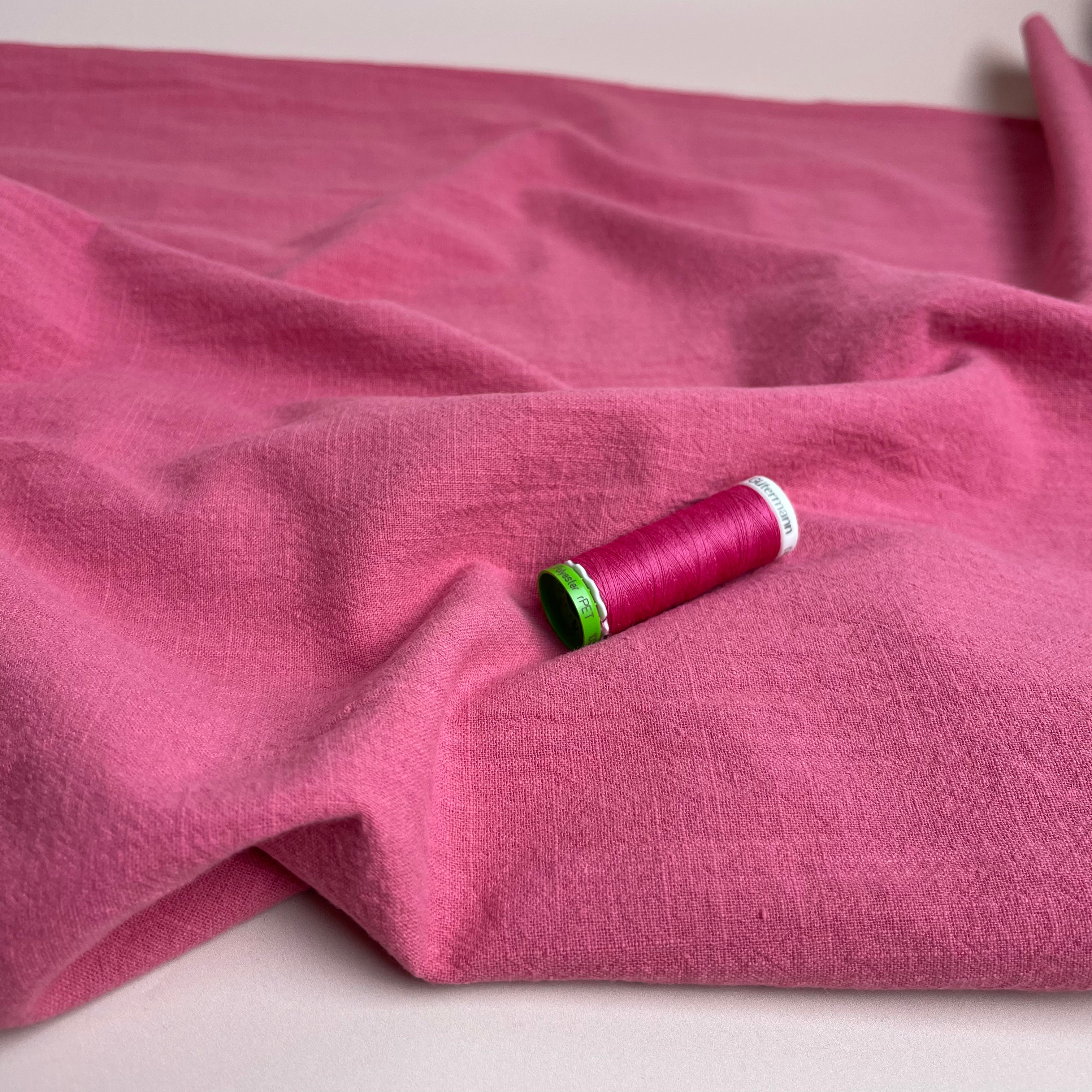 Vintage Raspberry Washed Cotton
