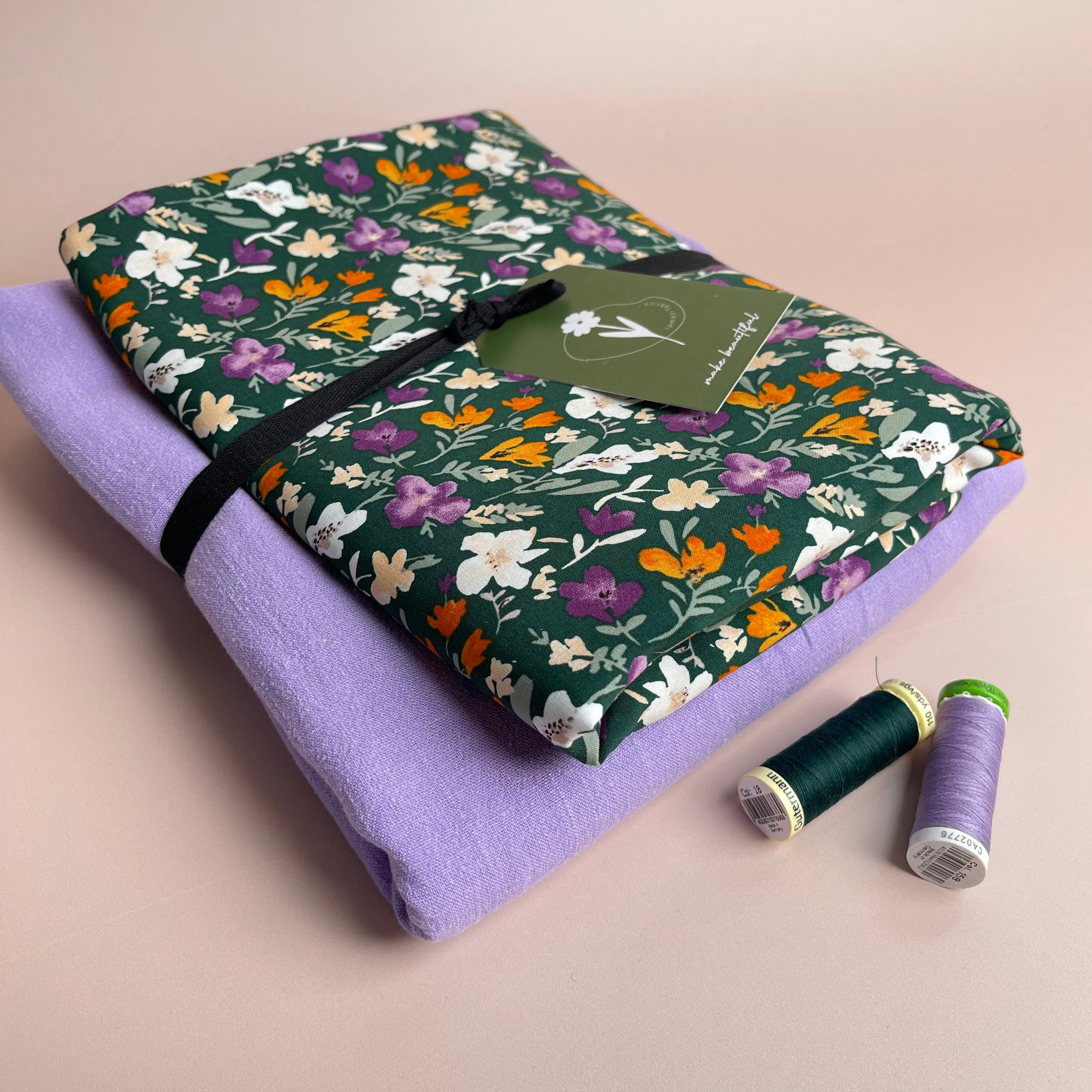 Make an Outfit - Primrose Viscose with Lilac Flow Linen Bundle