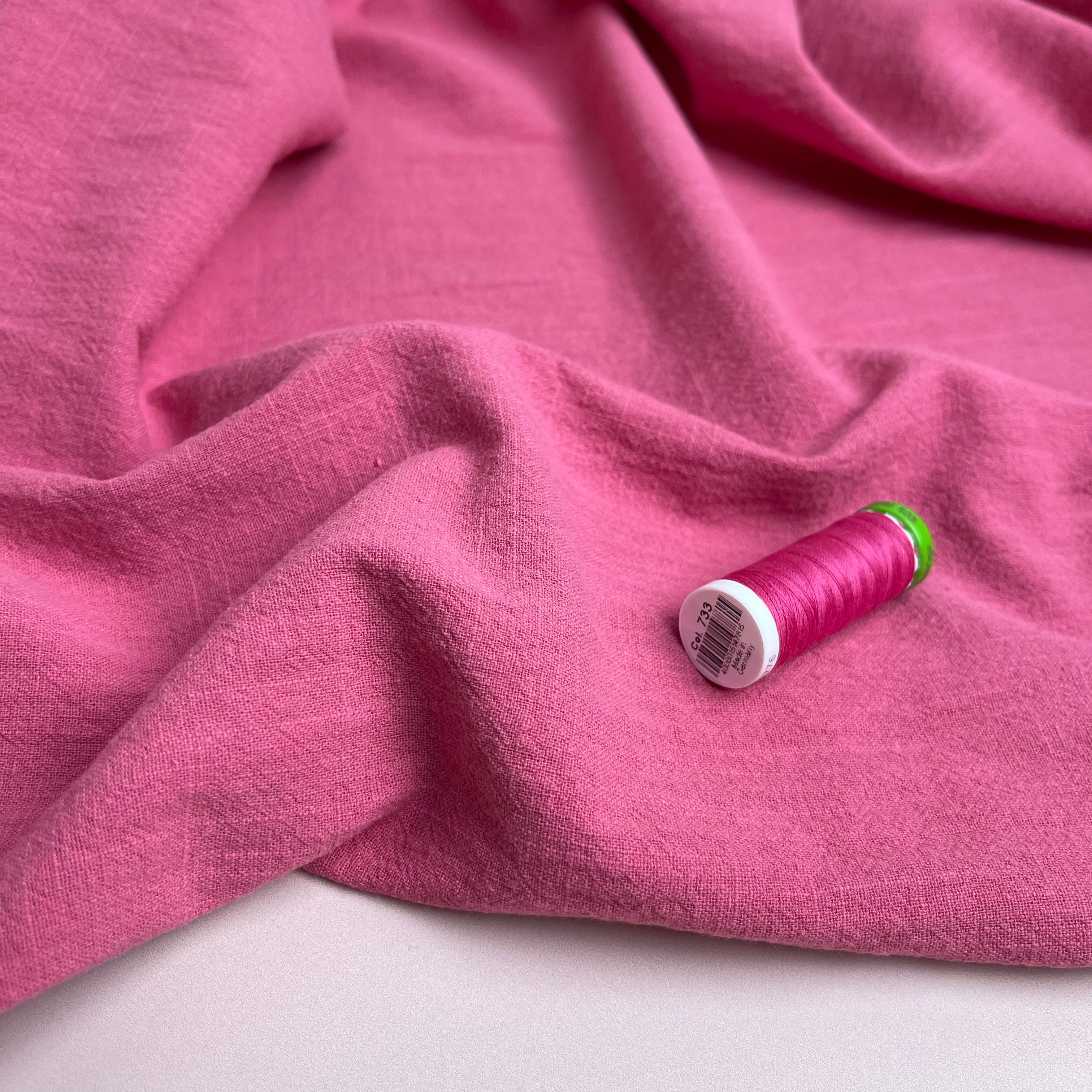 Vintage Raspberry Washed Cotton
