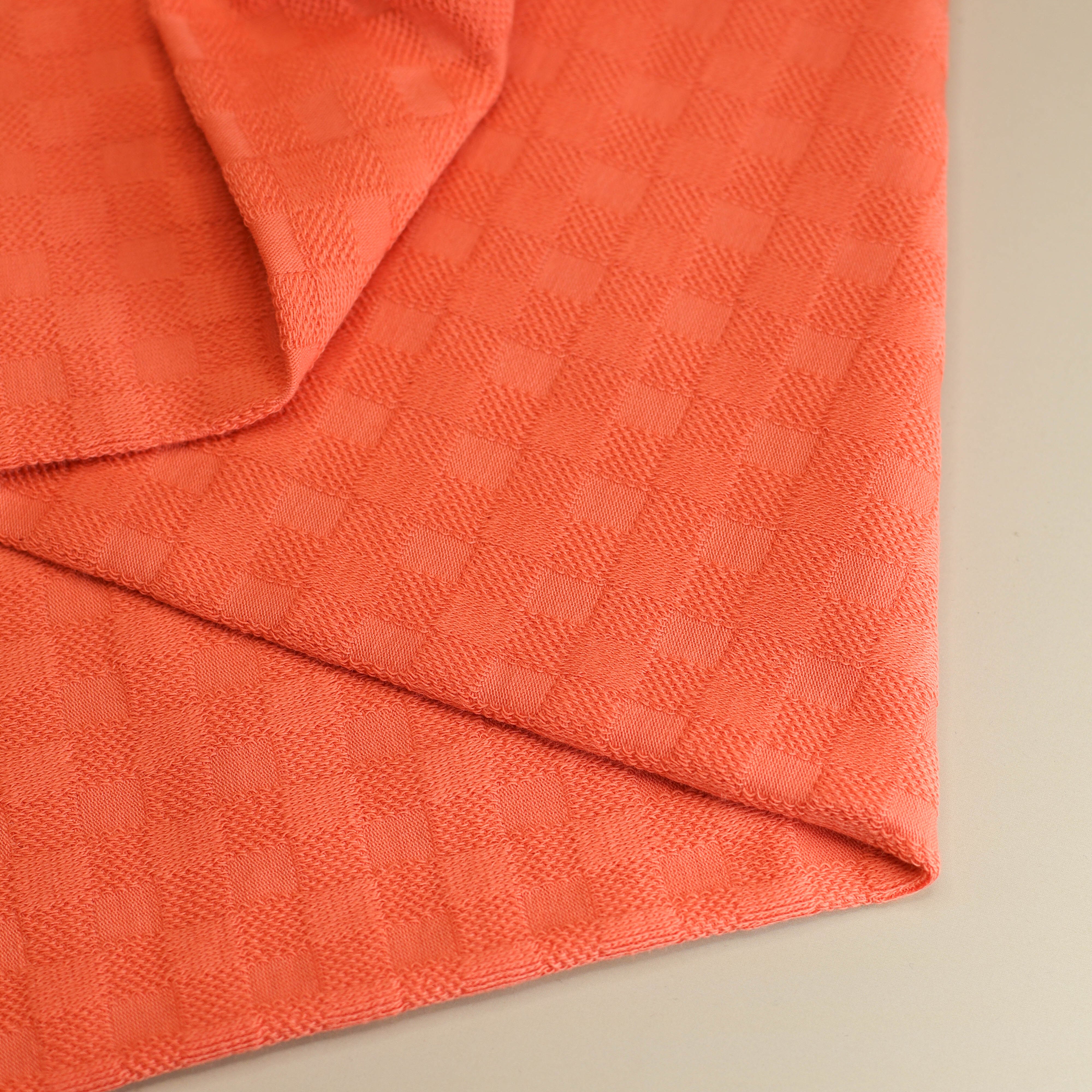 Mind The MAKER - Chess Knit Organic Cotton Knit in Mandarin