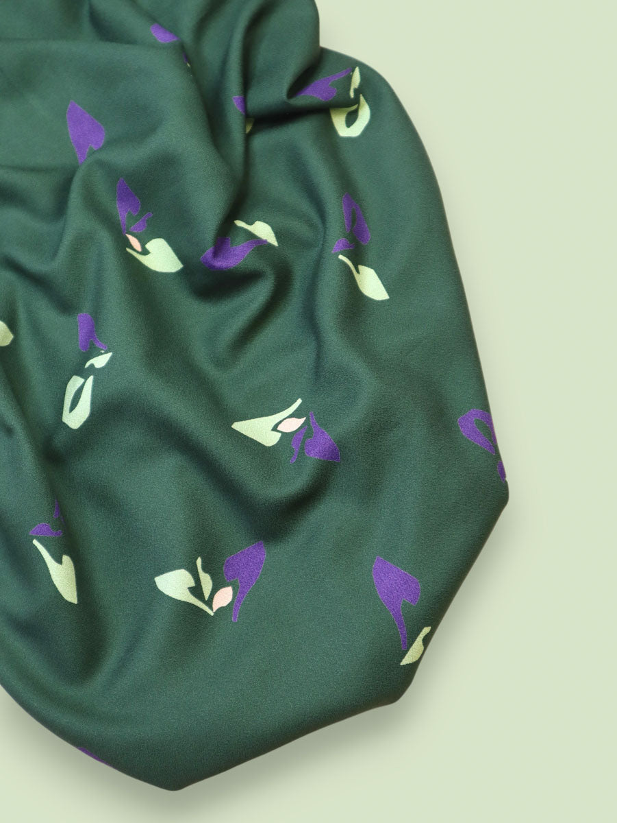 Mind The MAKER - Sprout Green Khaki ECOVERO™ Viscose Leia Crepe