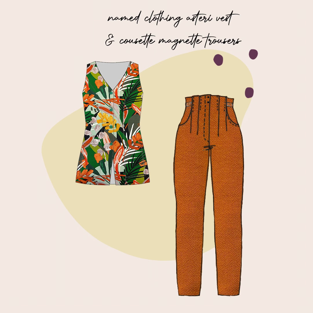 Make an Outfit Colour Bundle - Tropical Forest Viscose Linen with Washed Cotton