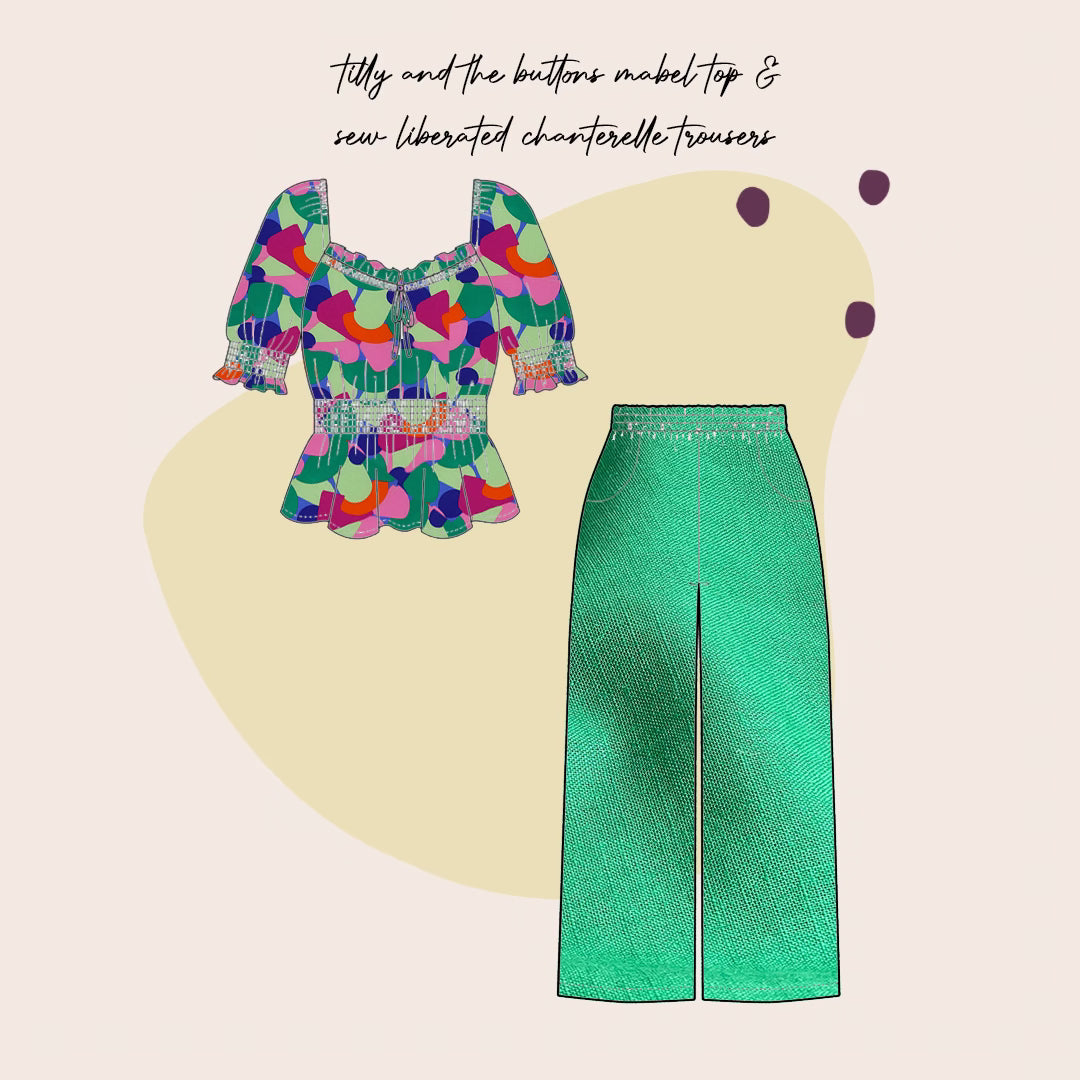 Make an Outfit Colour Bundle - Rockpool EcoVero Viscose with Emerald Breeze Washed Linen
