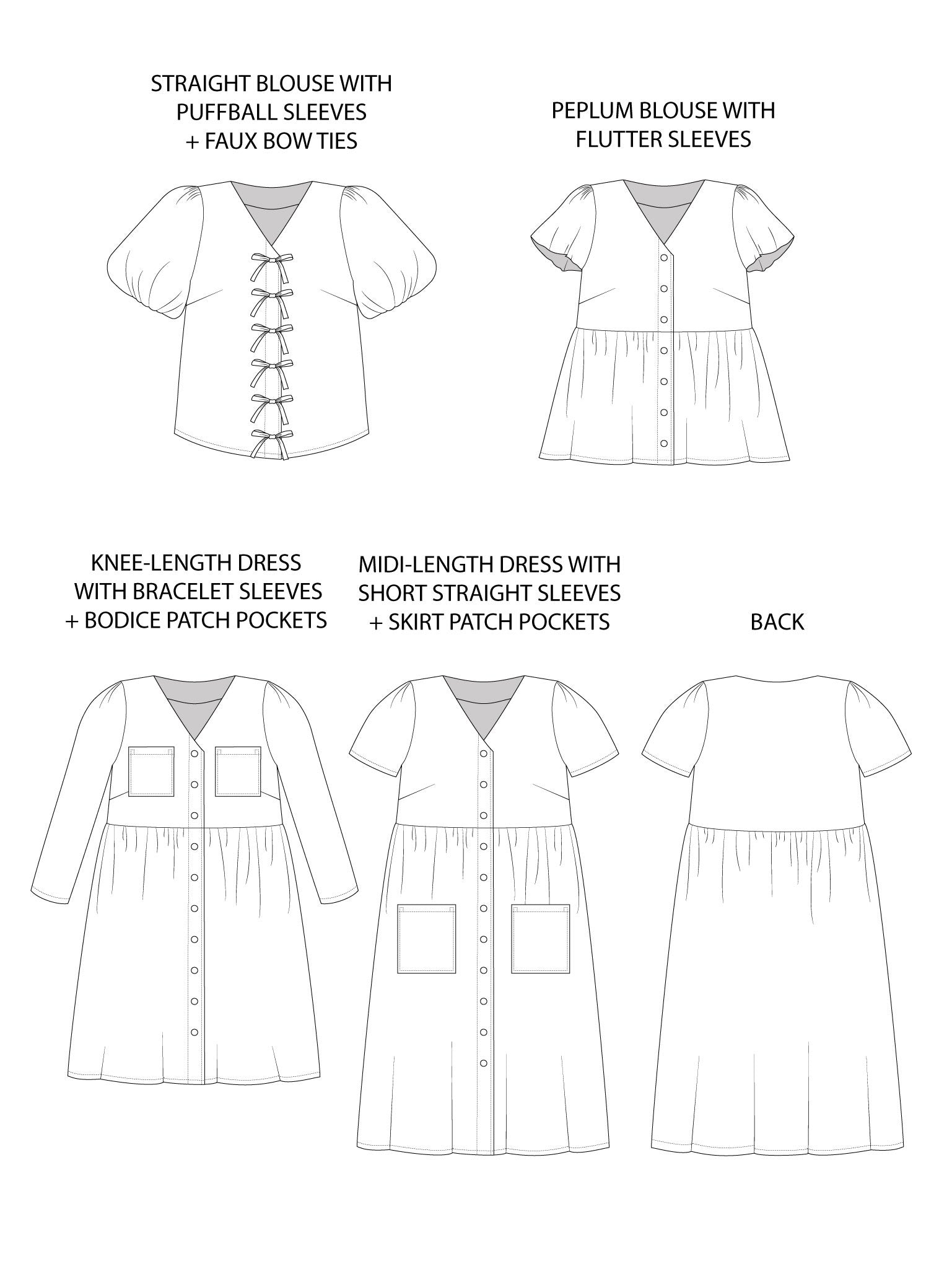 Tilly and the Buttons - Nell Dress and Blouse Sewing Pattern (6-34)